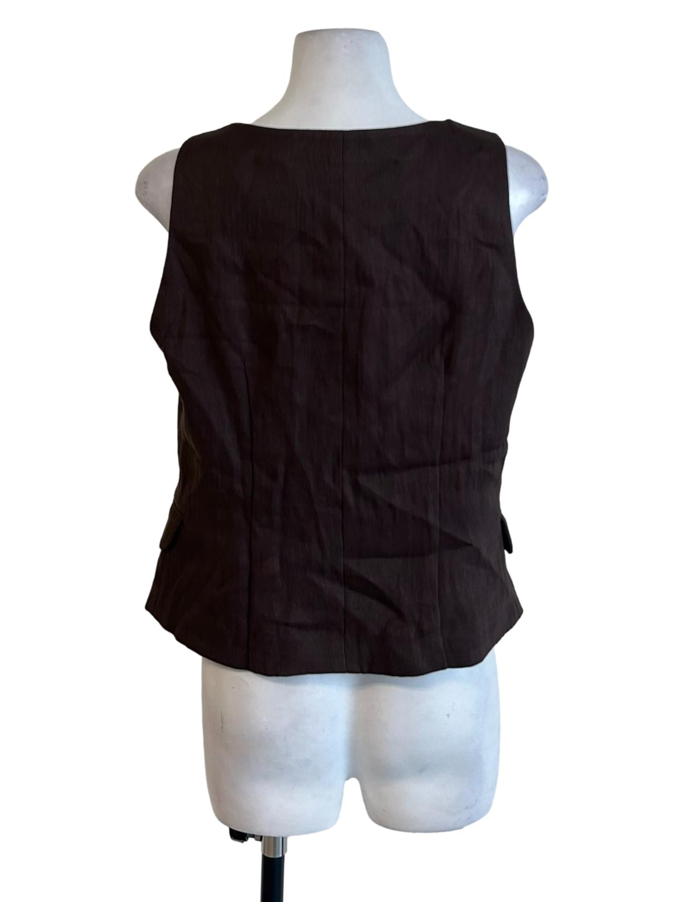 Brunette Brown Vest Top