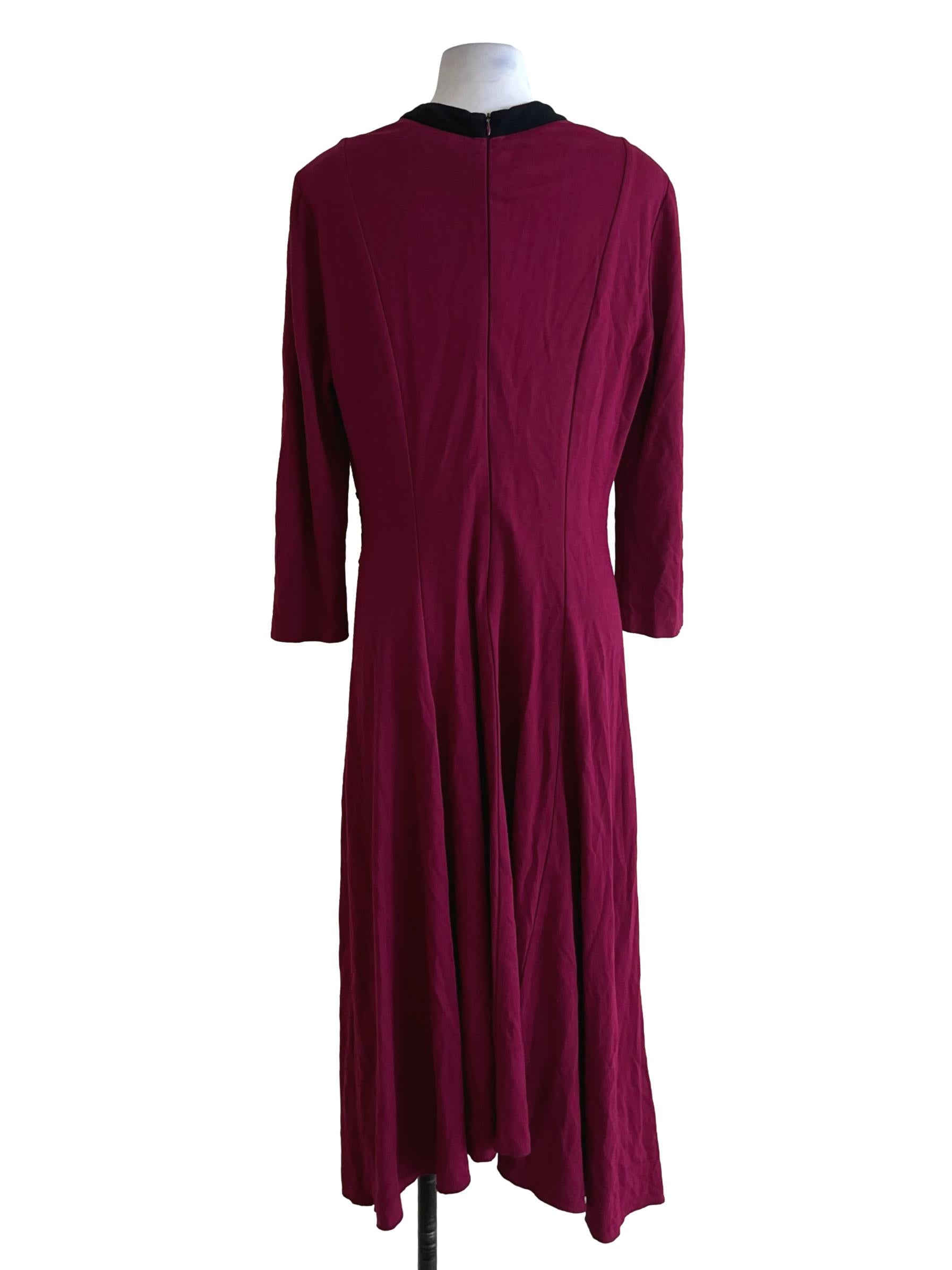 Mulberry Purple Jewel Neckline Empire Dress