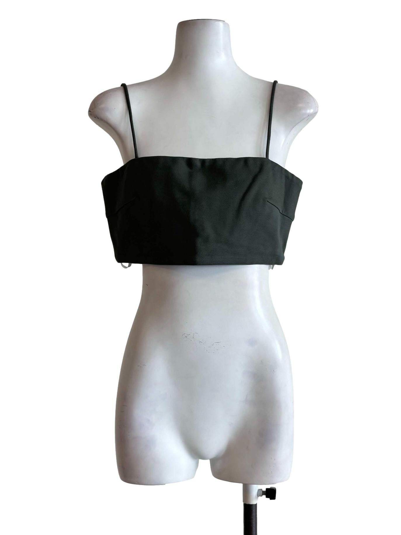 Hunter Green Cropped Camisole Top
