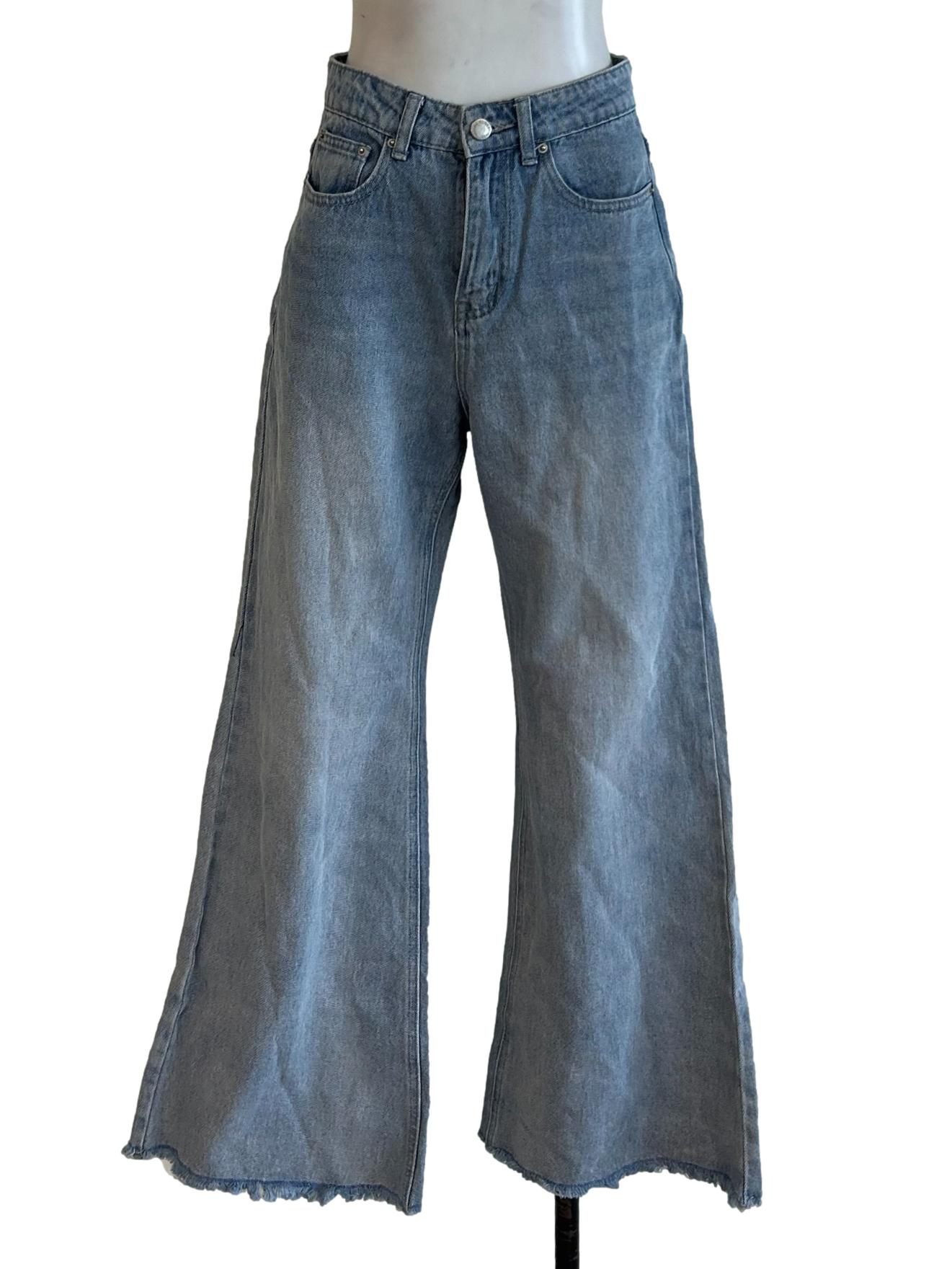Washed Blue Flare Jeans