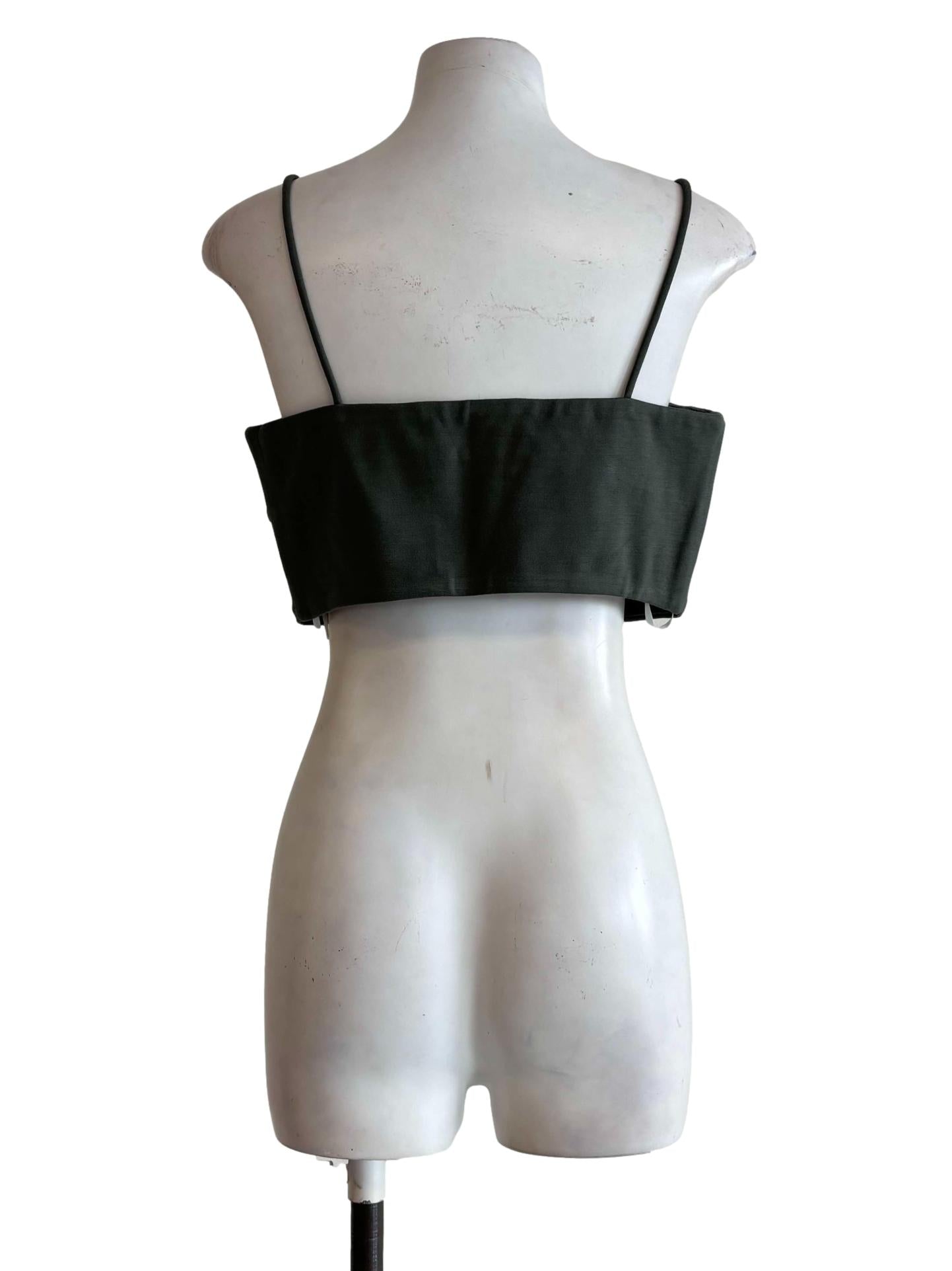 Hunter Green Cropped Camisole Top