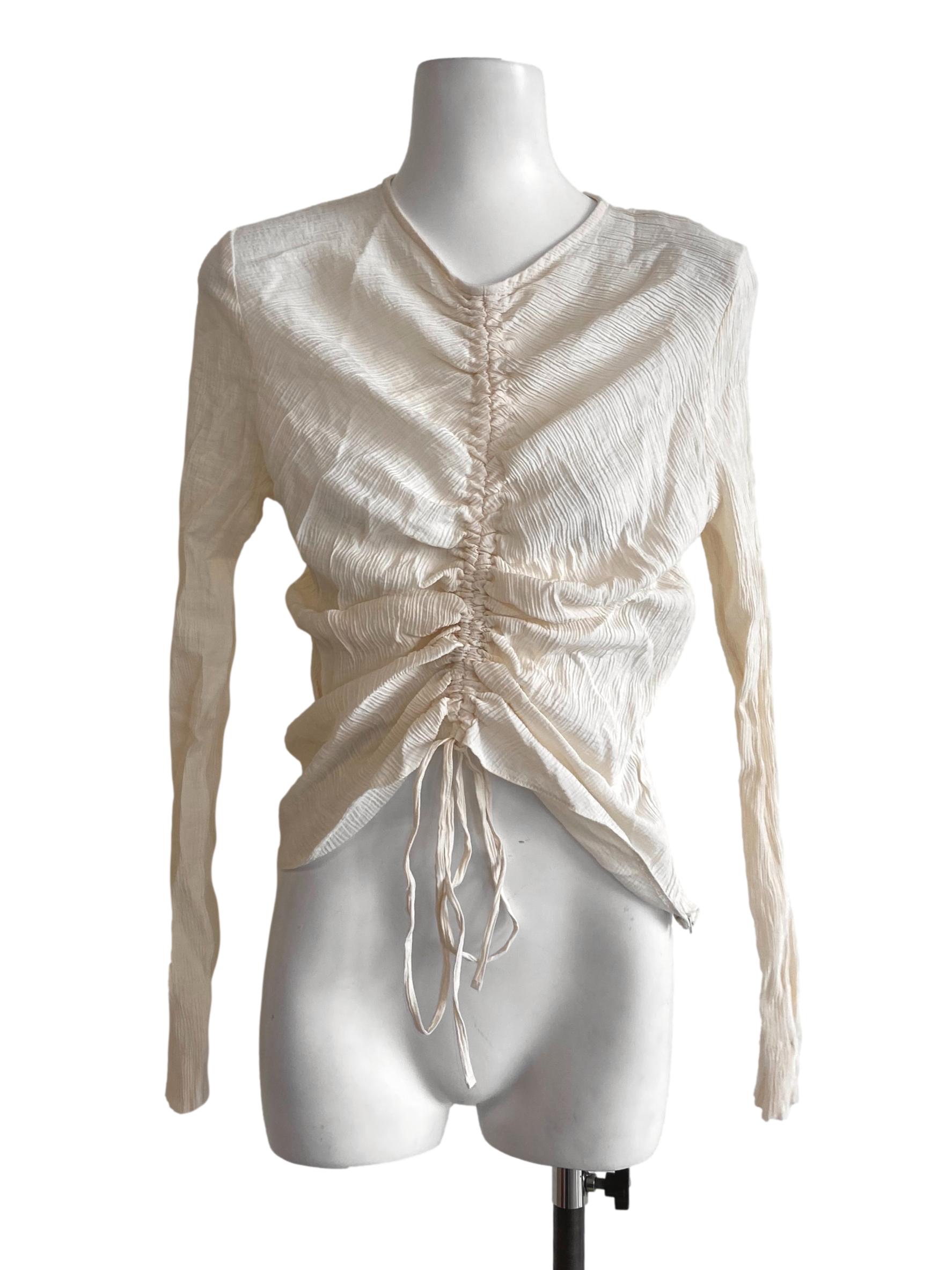 Alabaster Wrinkle Cowl Top