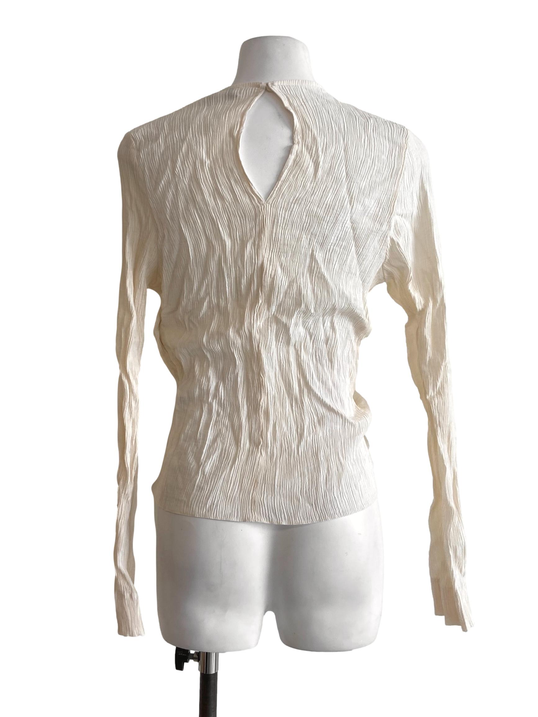 Alabaster Wrinkle Cowl Top