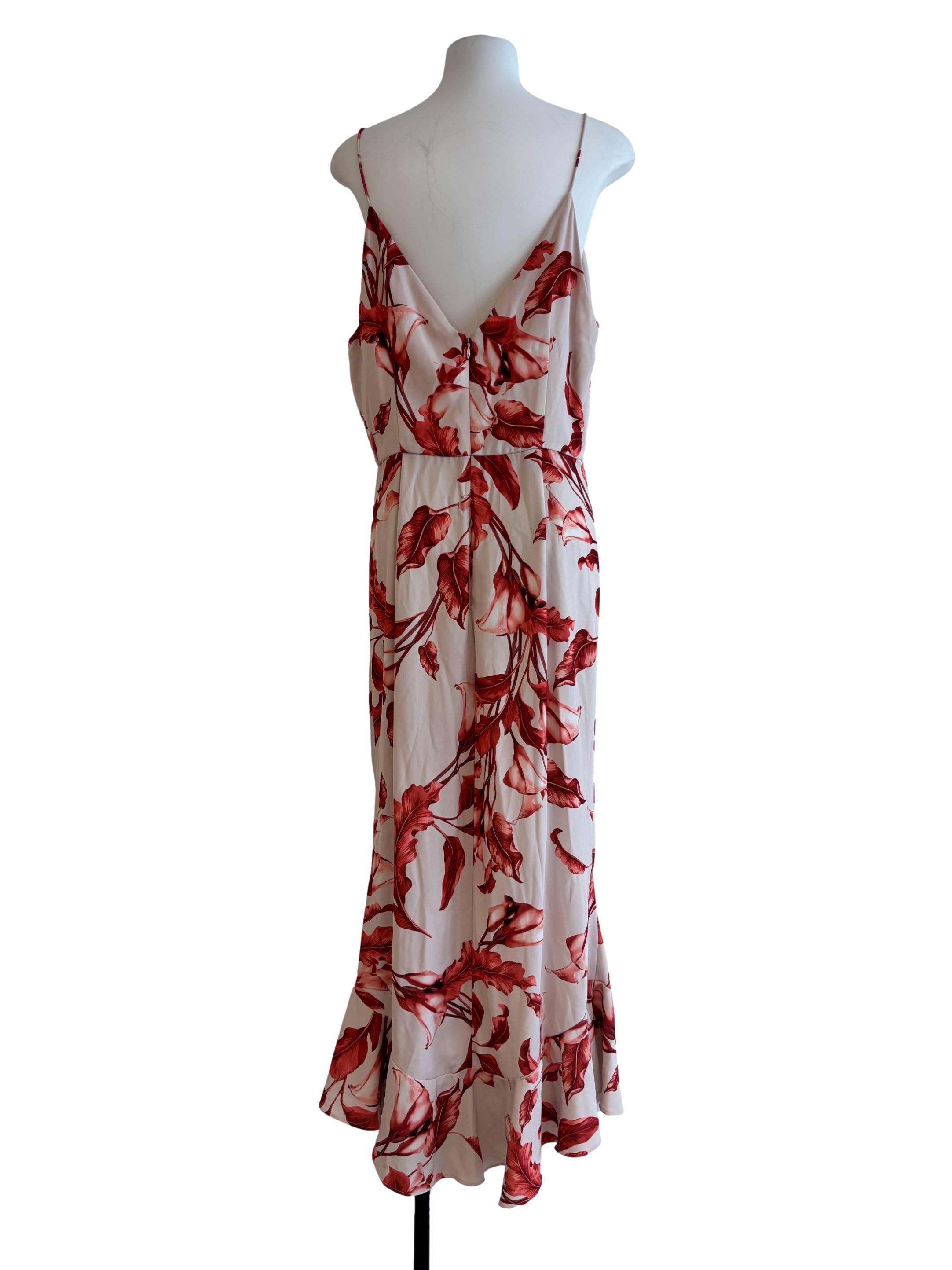 Pink Salt Red Print Cami Dress
