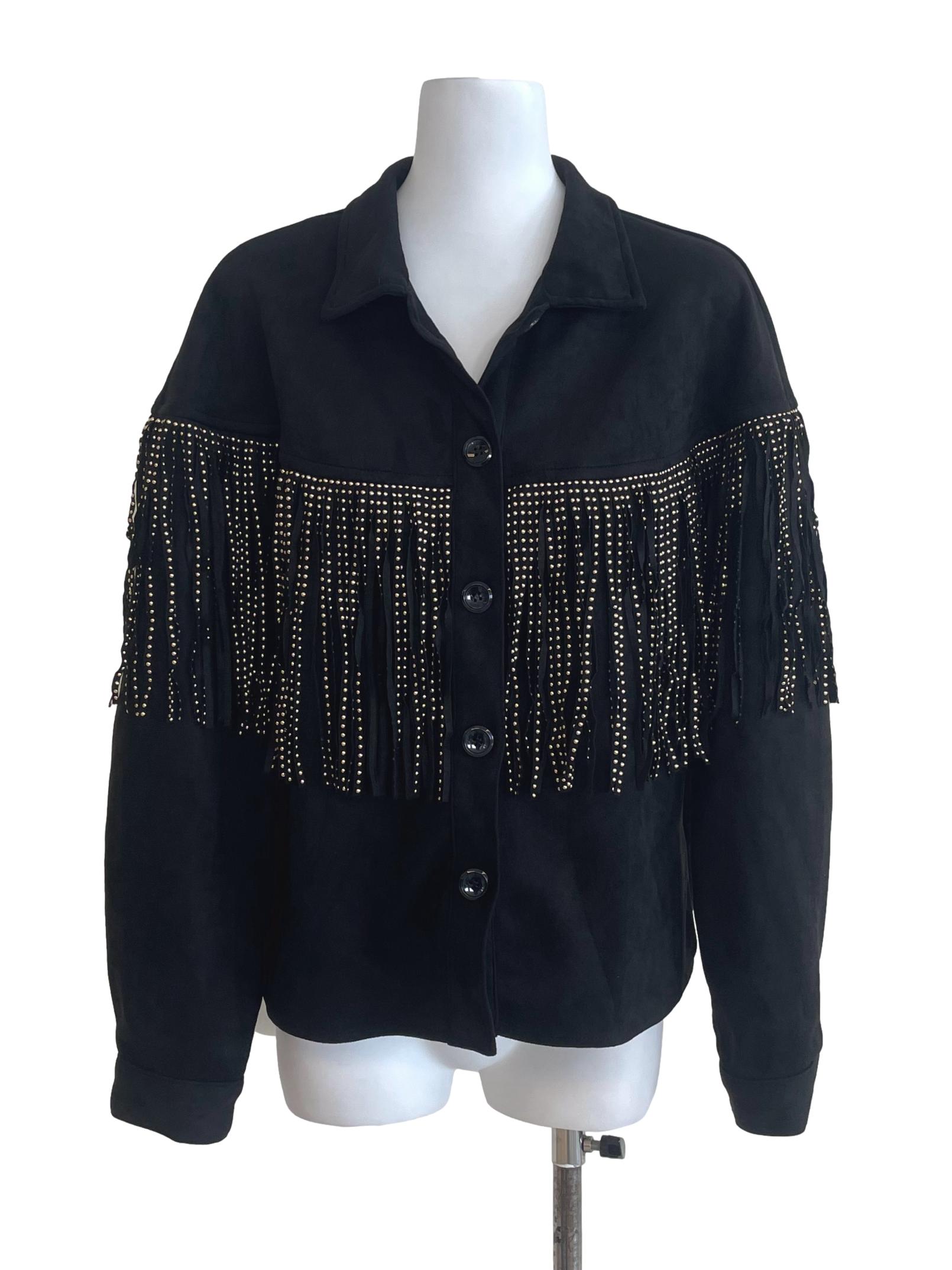 Black Fringe Jacket