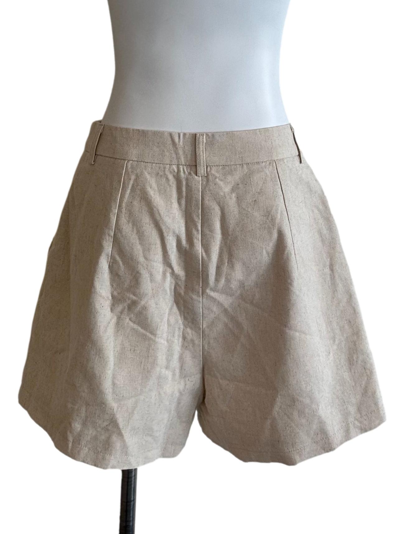 Oat Beige Casual Shorts