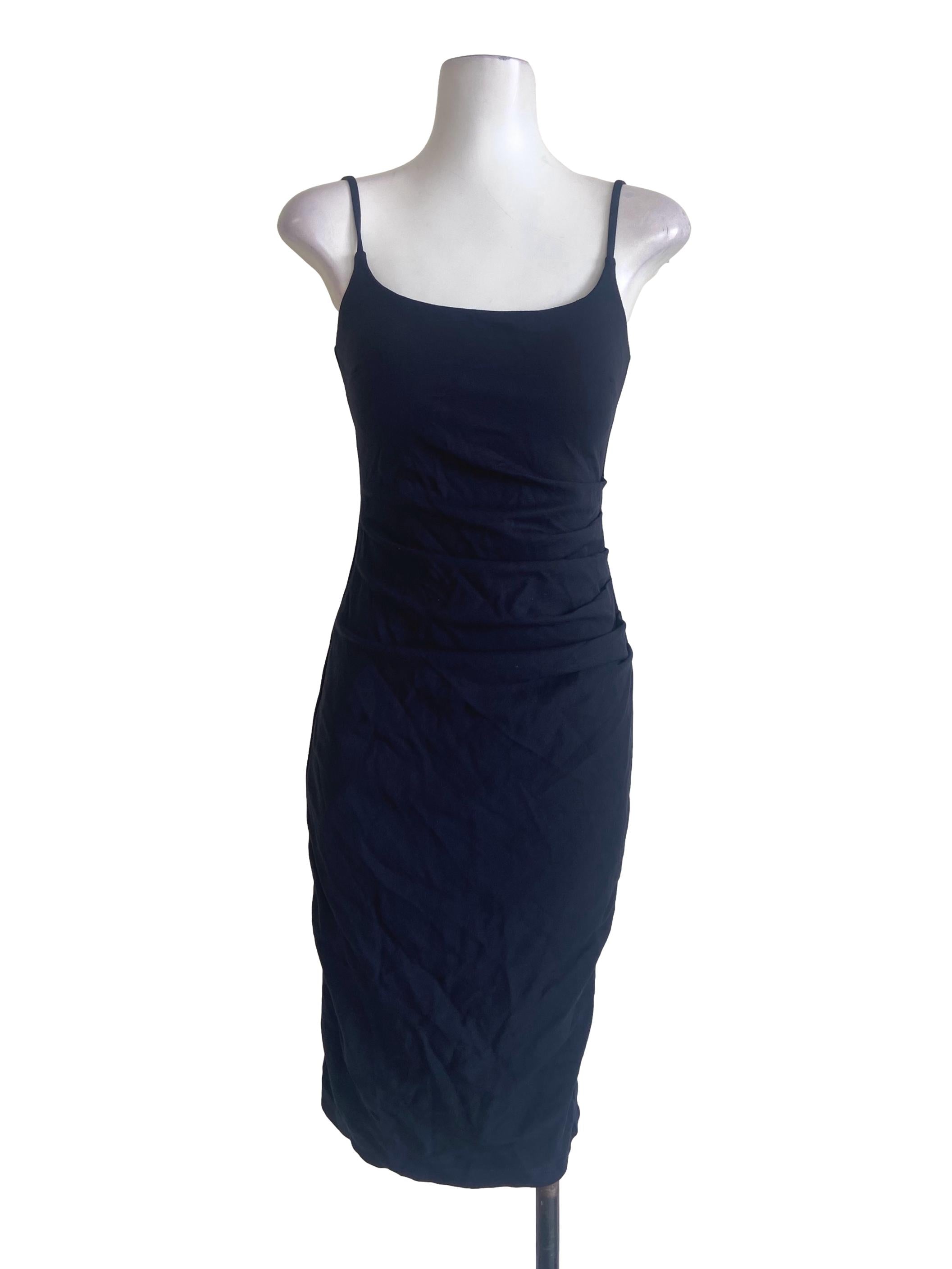 Dark Blue Spaghetti Straps Bodycon Dress