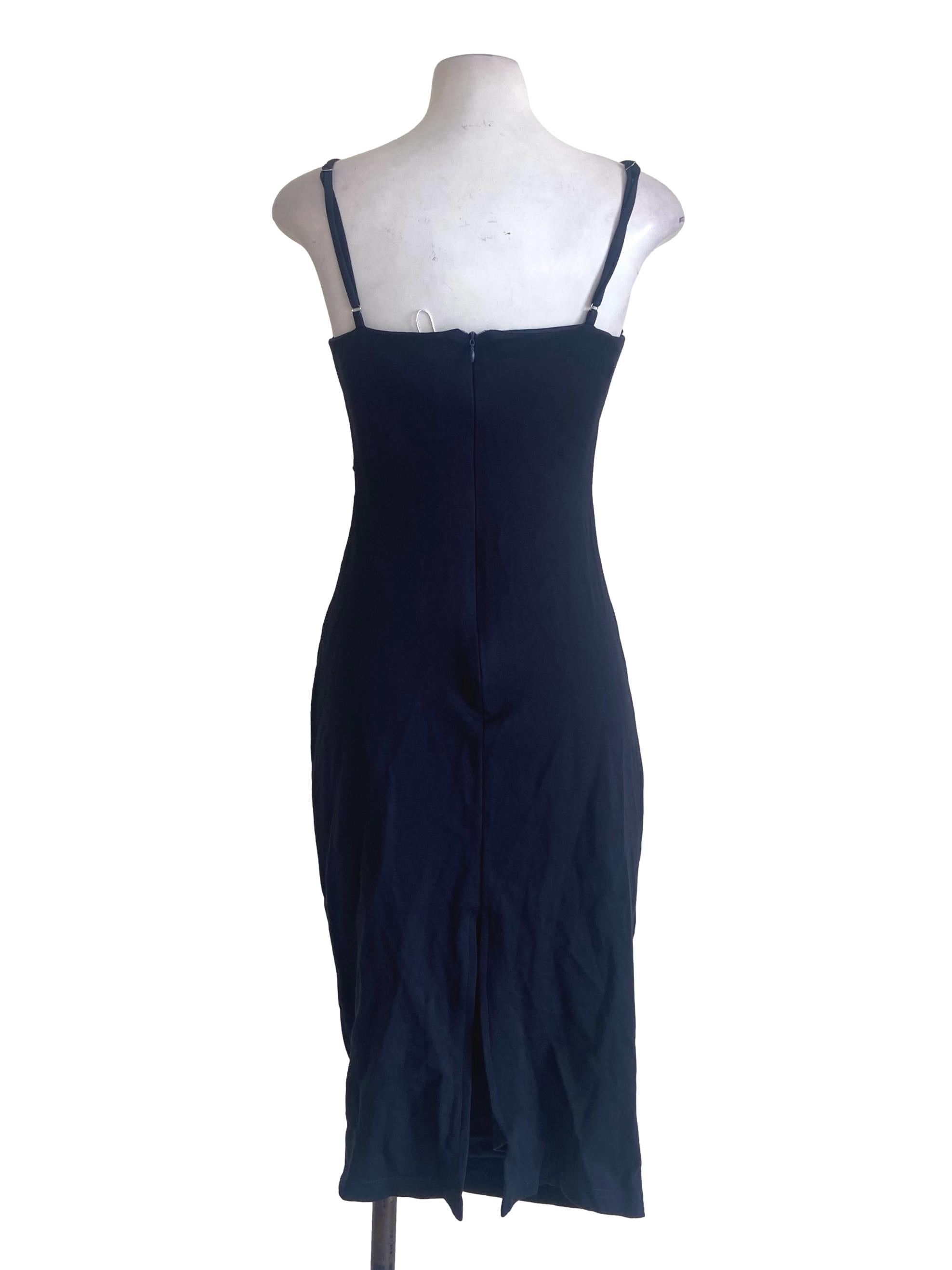 Dark Blue Spaghetti Straps Bodycon Dress