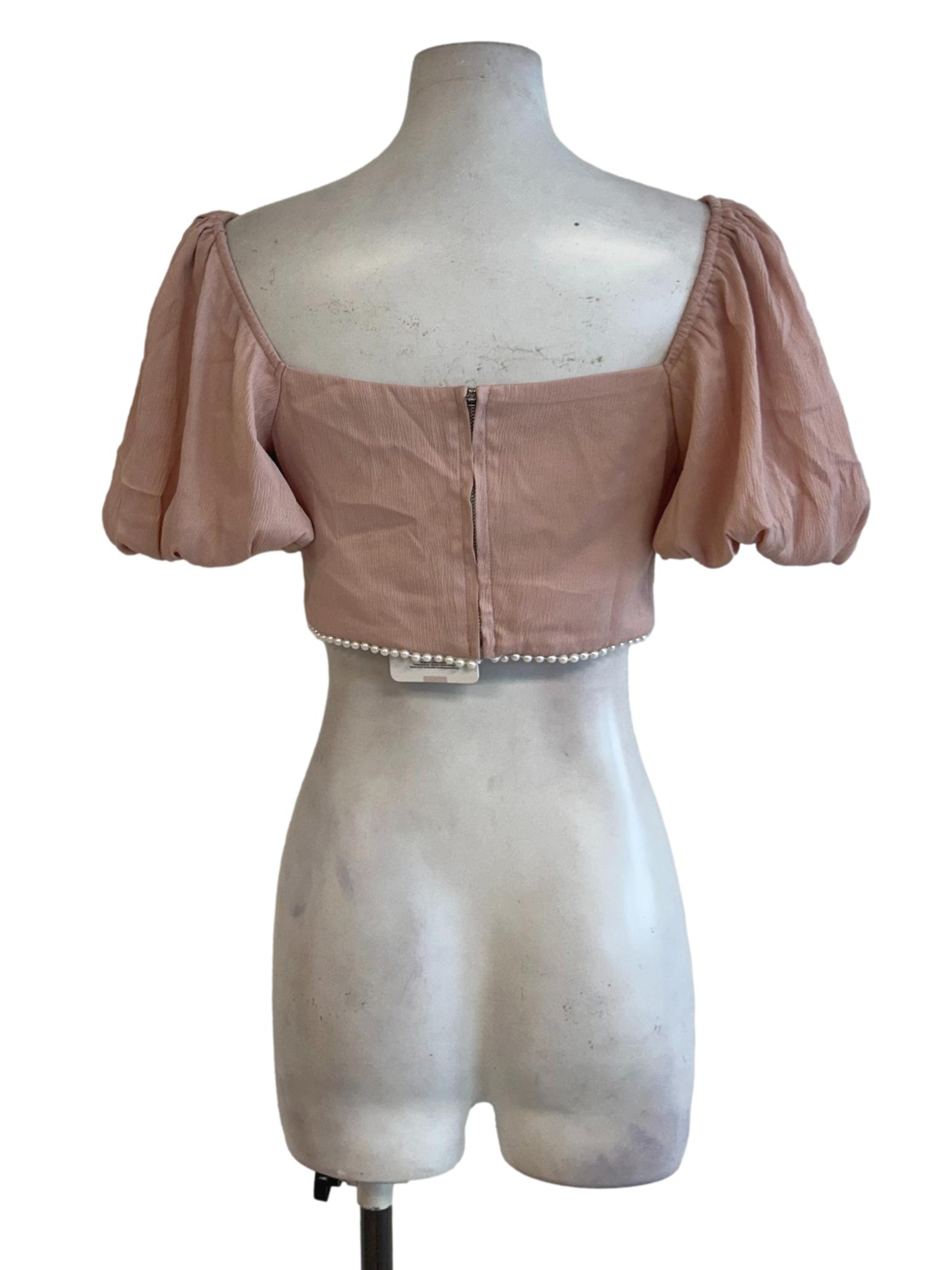 Salmon Pink Textured Top