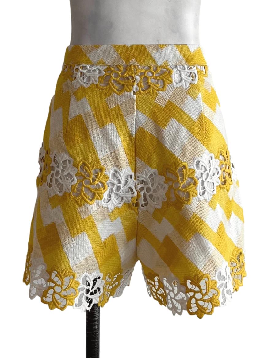 Yellow High-Waisted Shorts