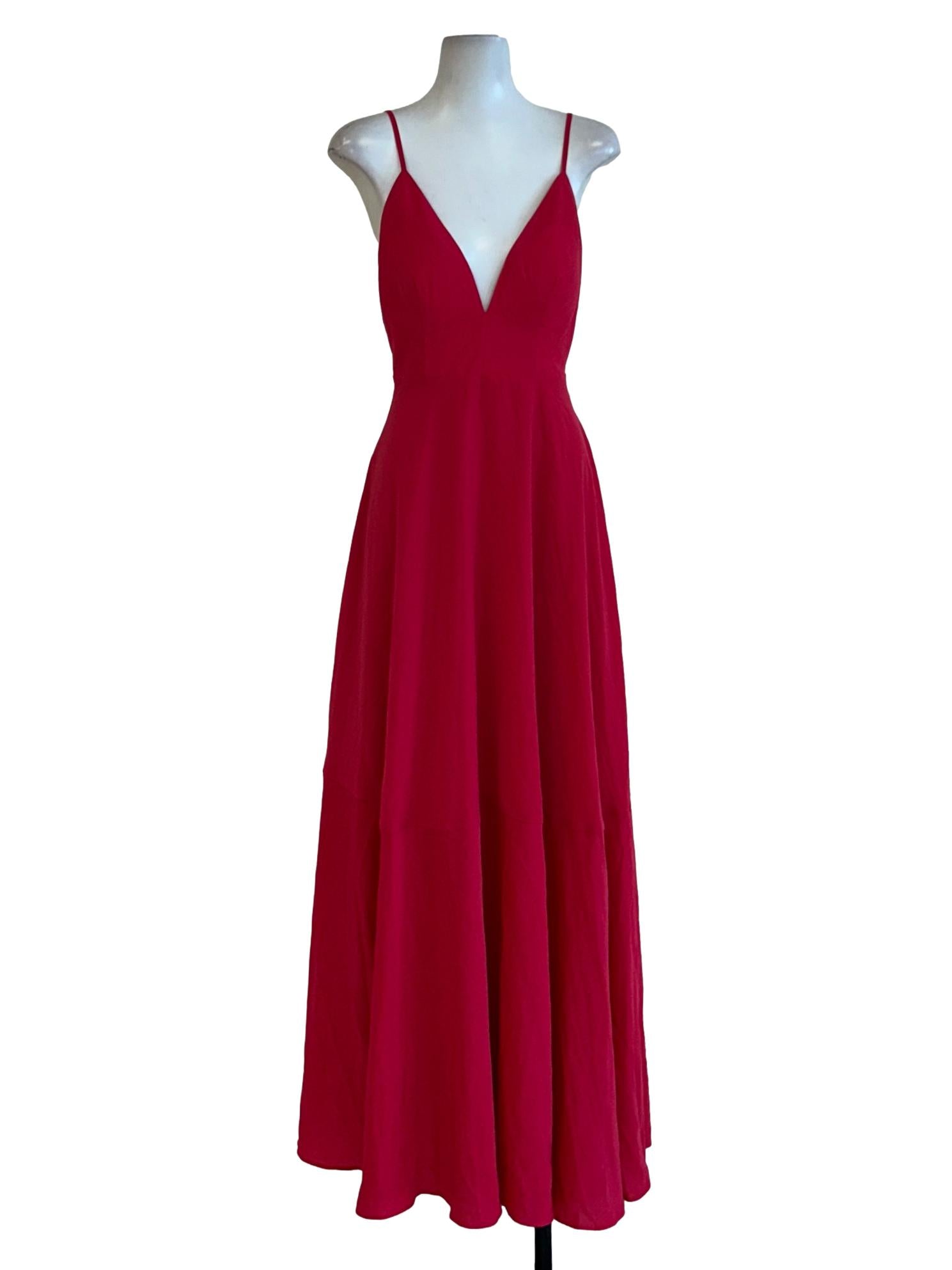 Hot Pink Backless Dress