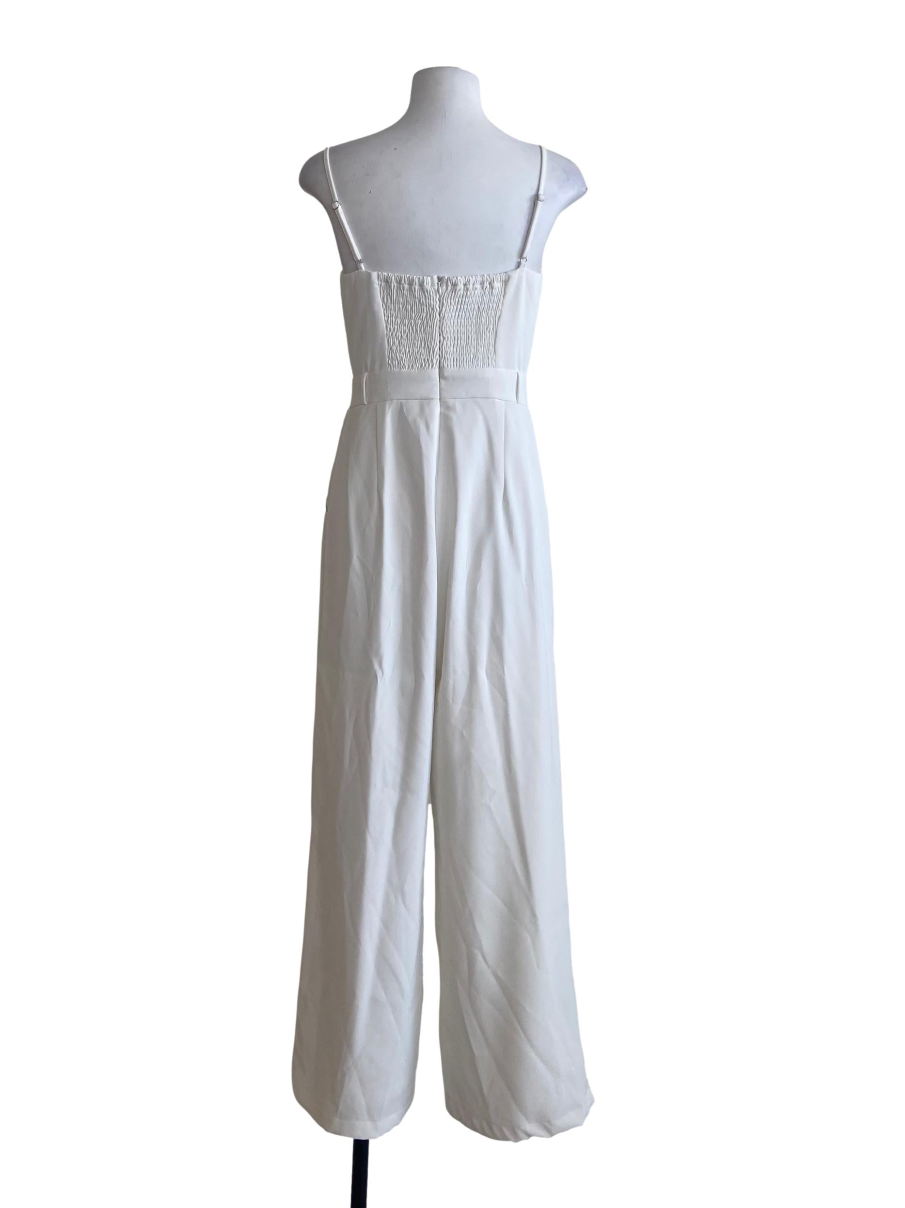 White Spaghetti Strap Jumpsuit
