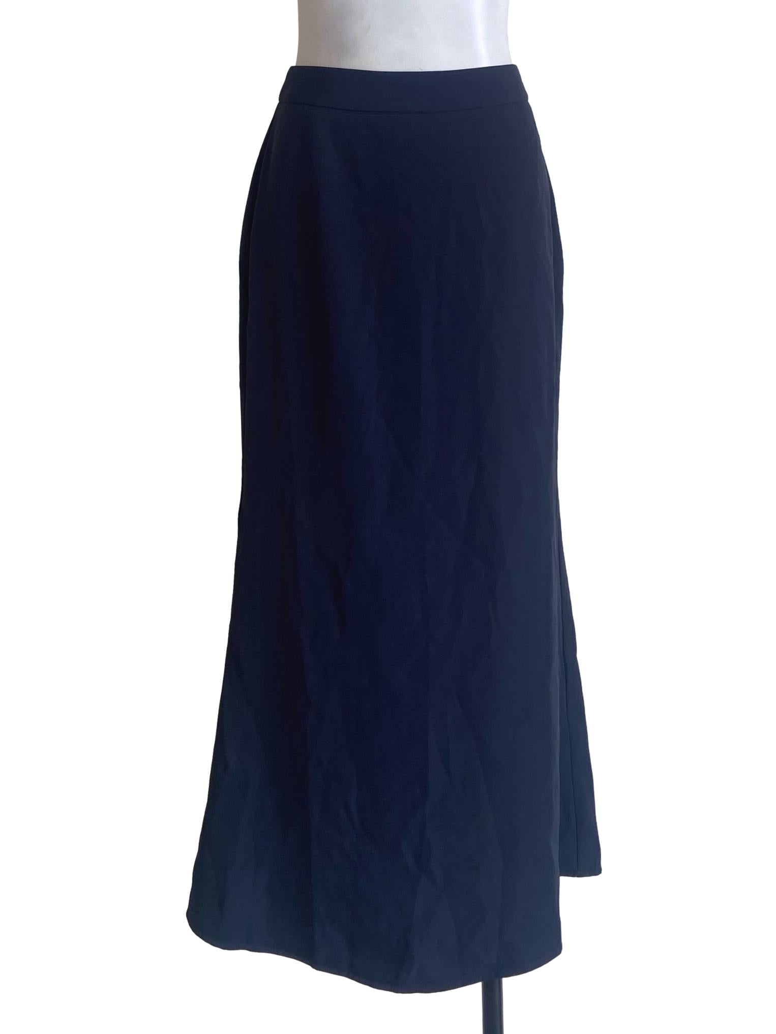 Navy Blue Pegged Long Skirts