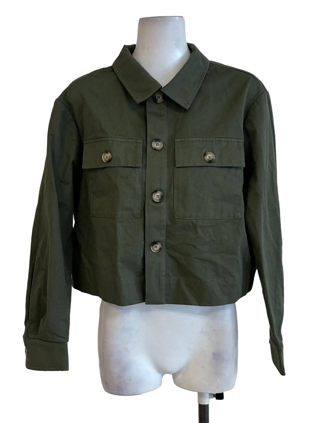 Moss Green Boxy Jacket