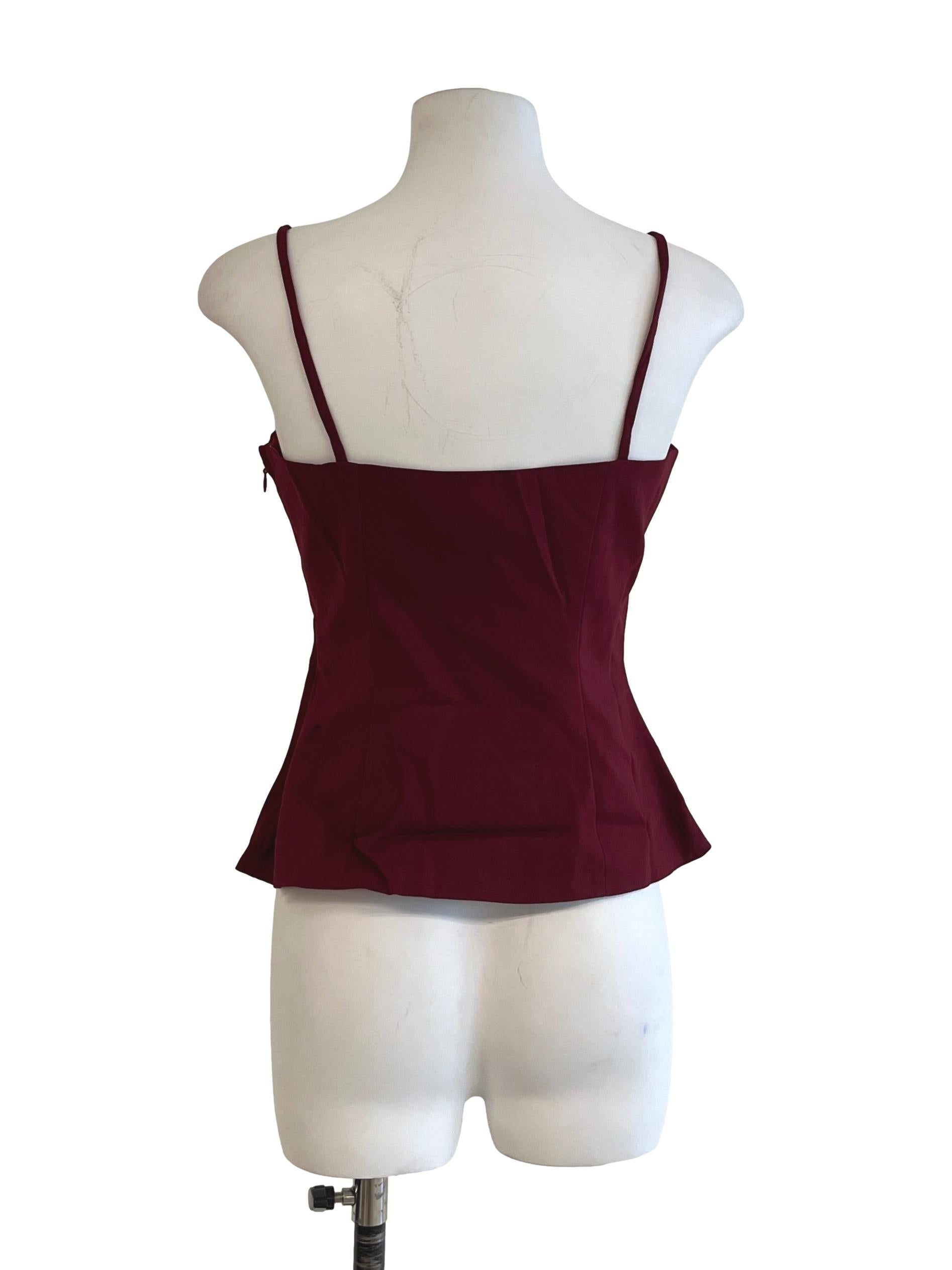 Currant Red Sweetheart Sleeveless Top