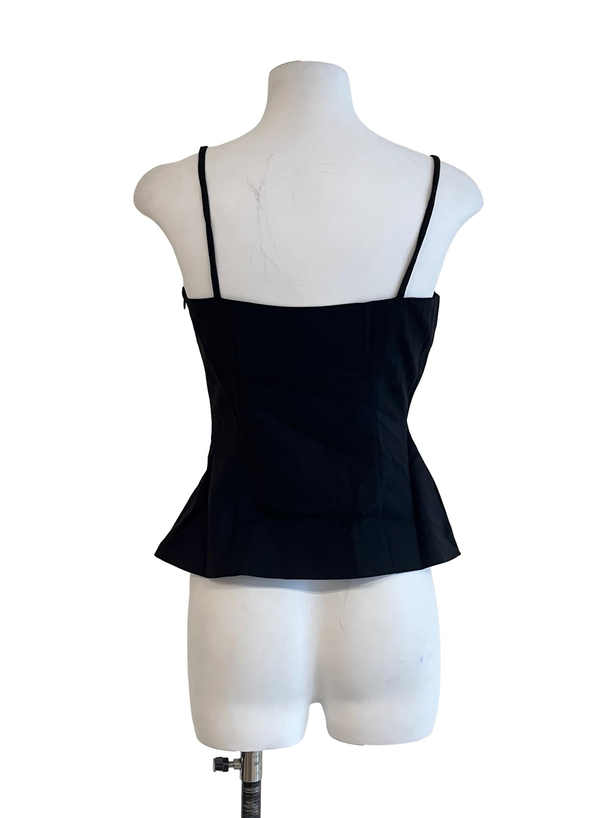 Pitch Black Sweetheart Sleeveless Top
