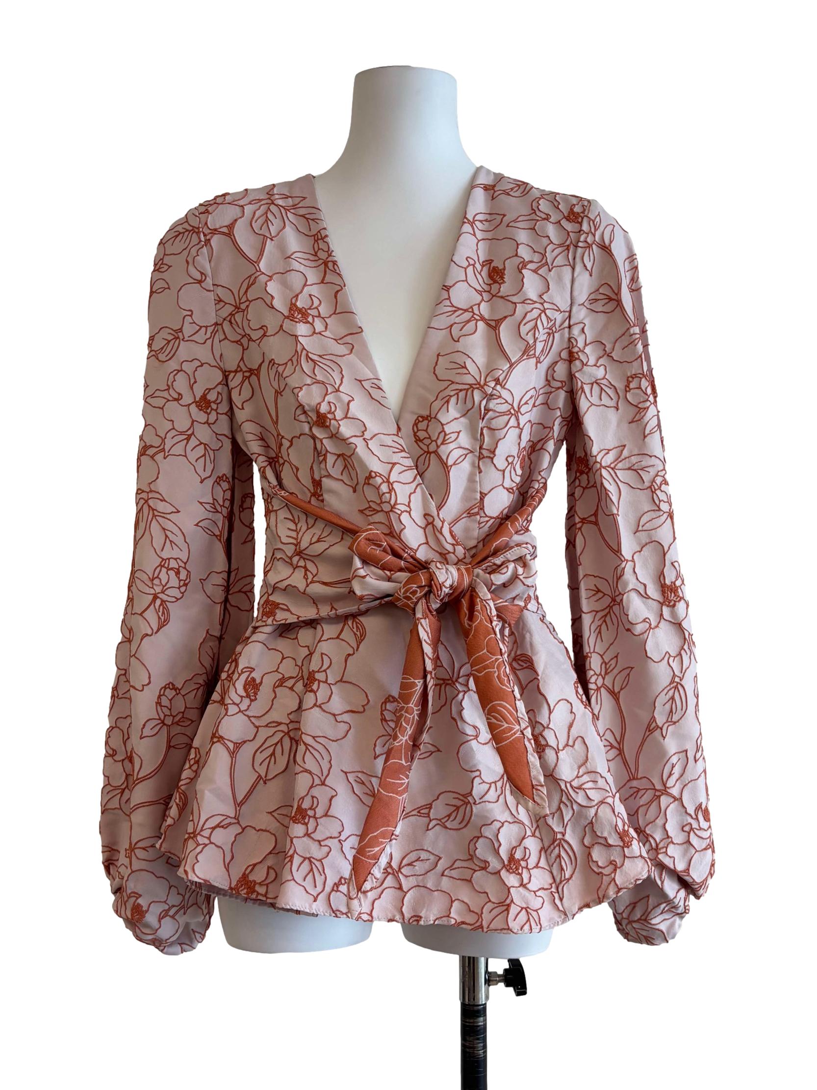Marshmallow Pink Apricot Peplum Top