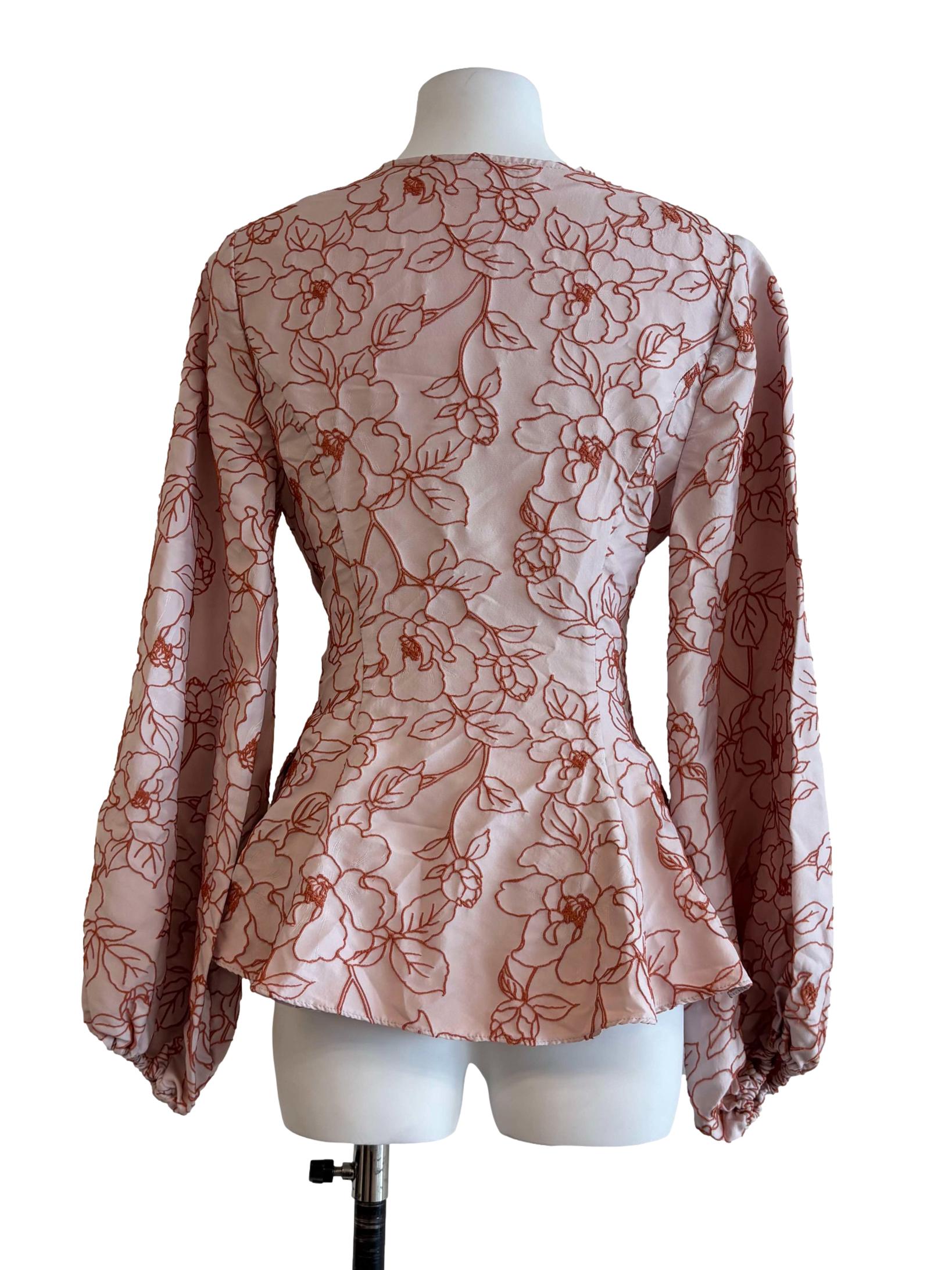Marshmallow Pink Apricot Peplum Top