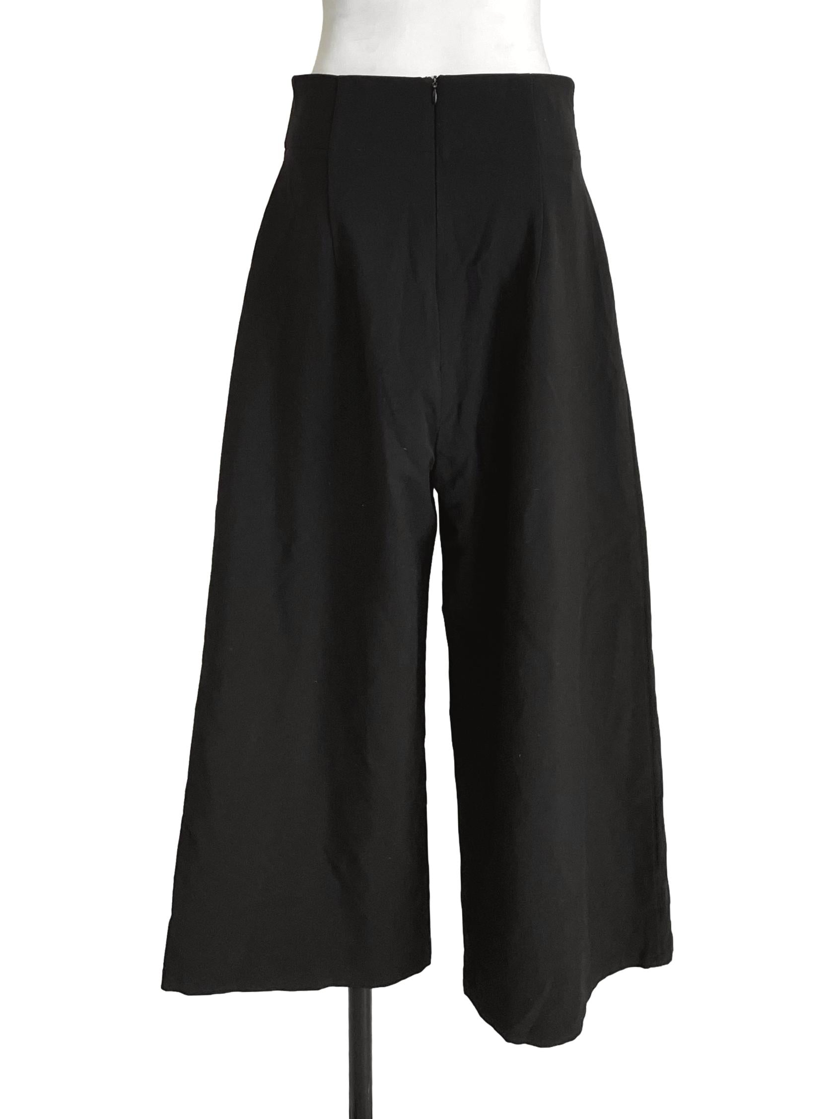 Black High Waist Wide Leg Pants LB