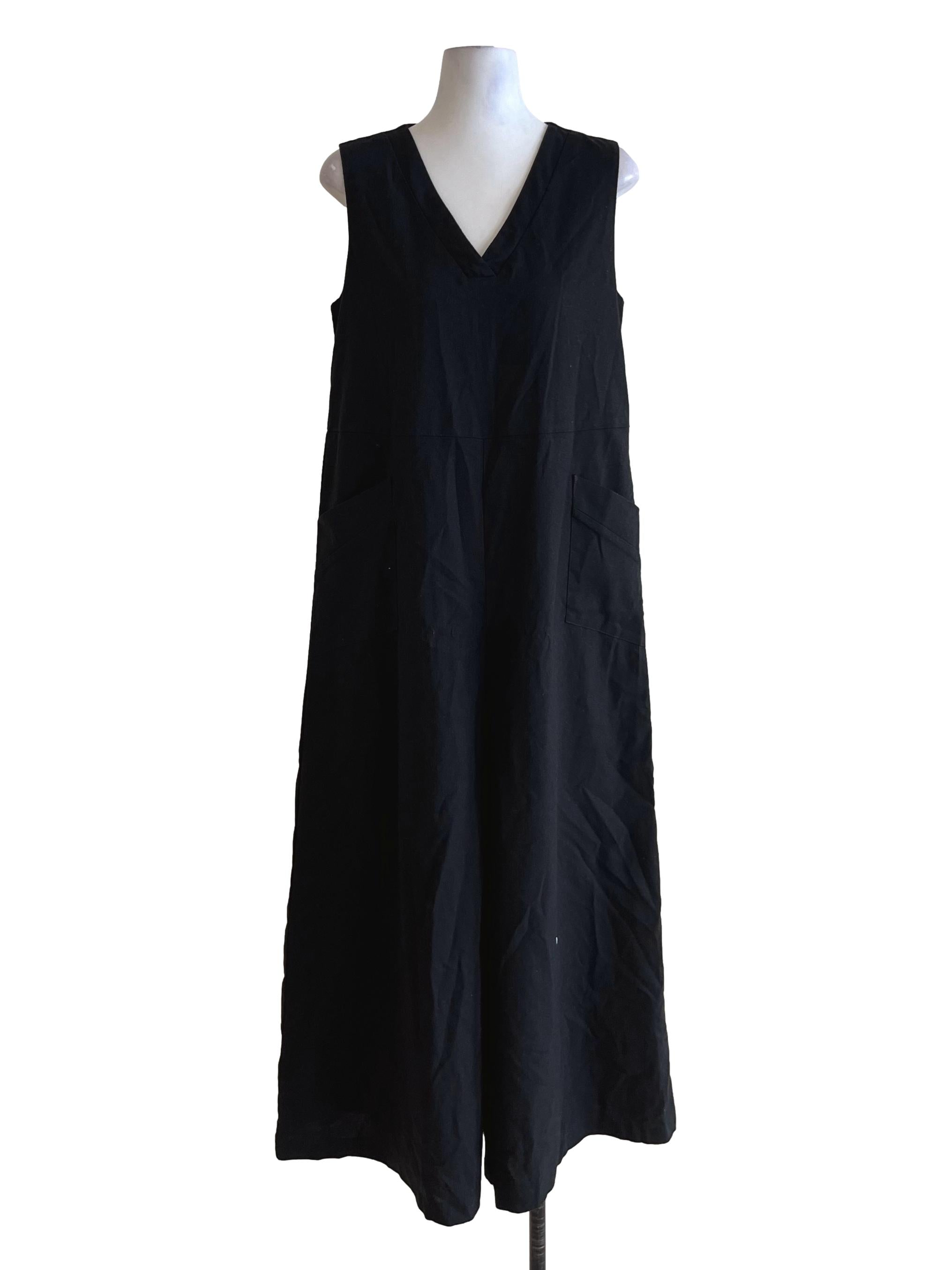 Black V-Neckline Jumpsuit