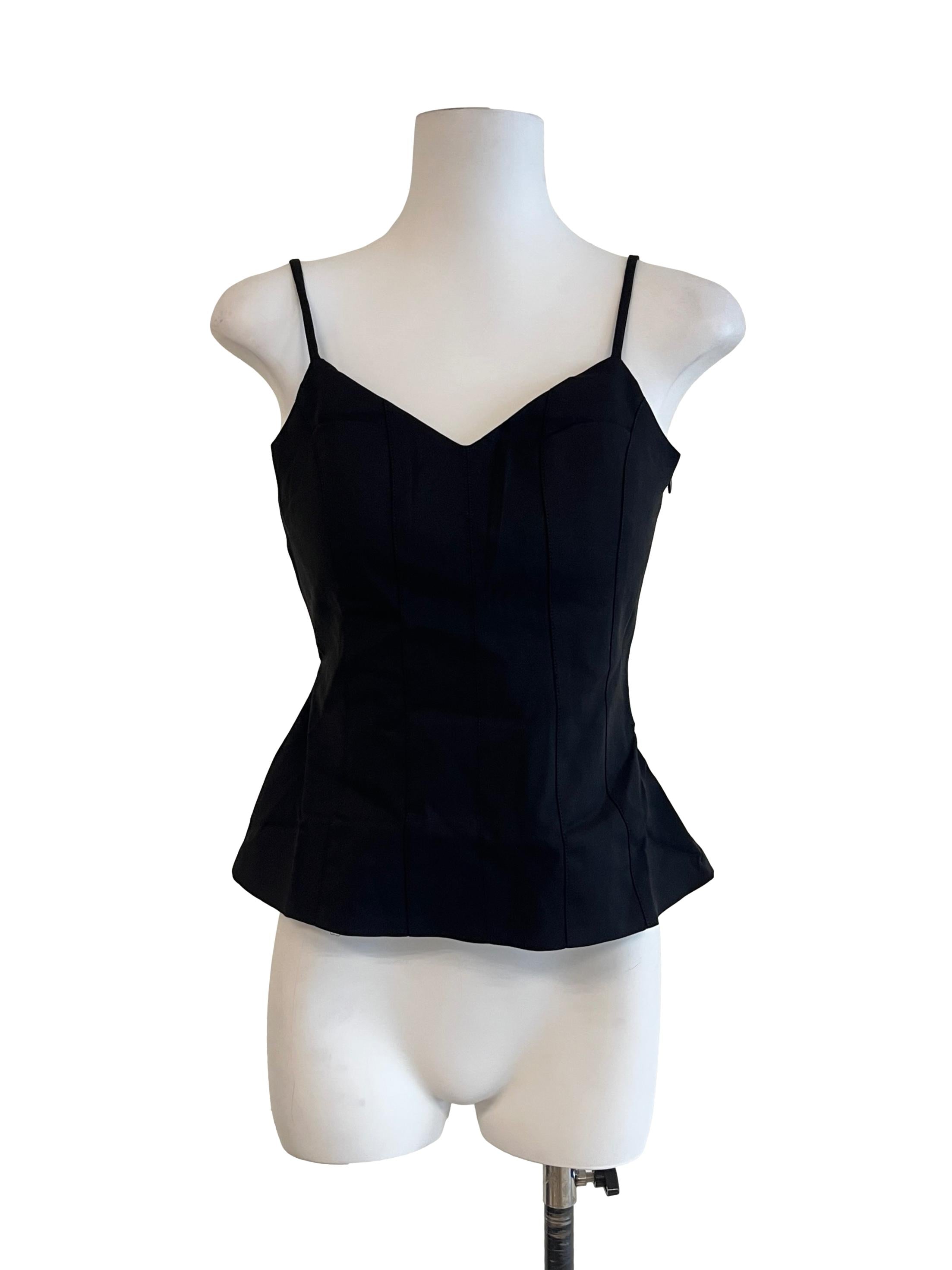 Pitch Black Sweetheart Sleeveless Top