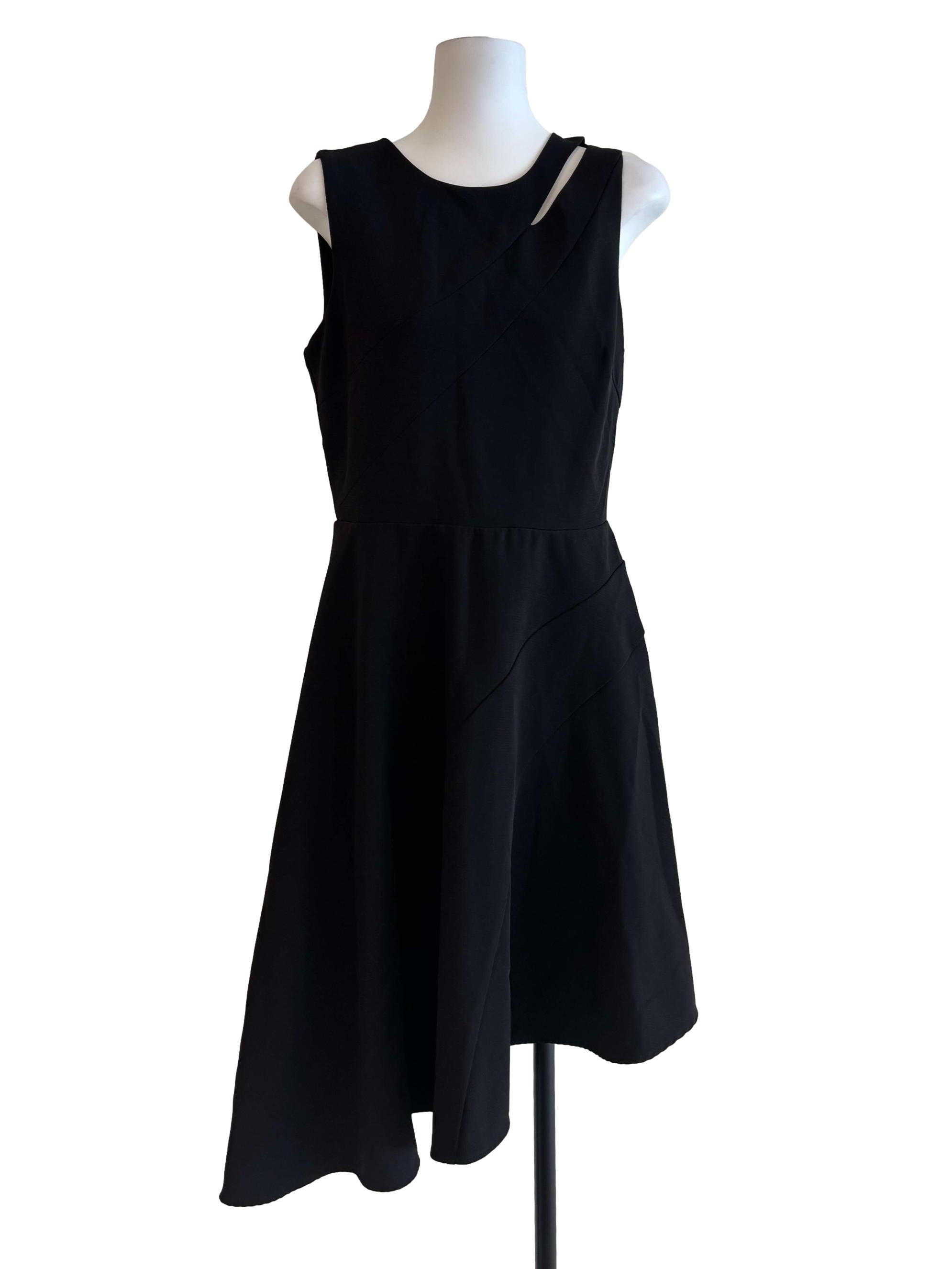 Slate Black Asymmetrical A-Line Dress