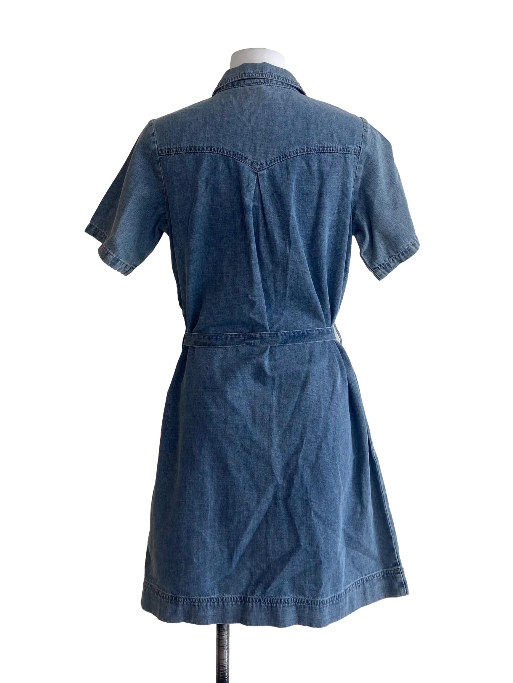 Blue Shift Mini Jeans Dress