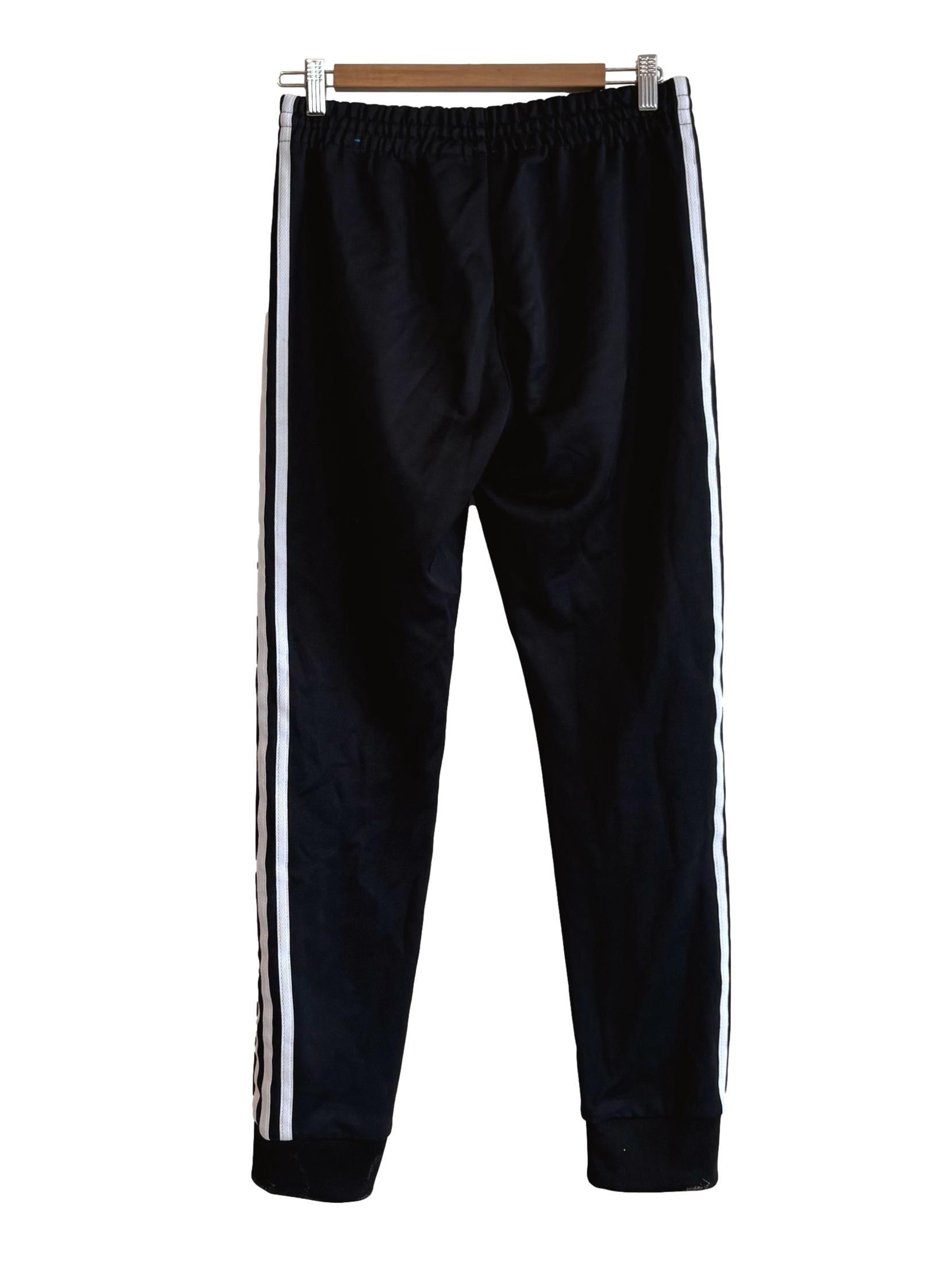 Black Three Stripes Track Pants