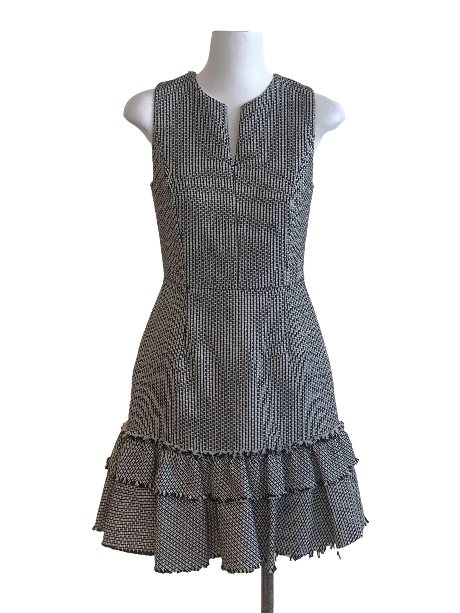 Black Pattern Tweed Dress LB