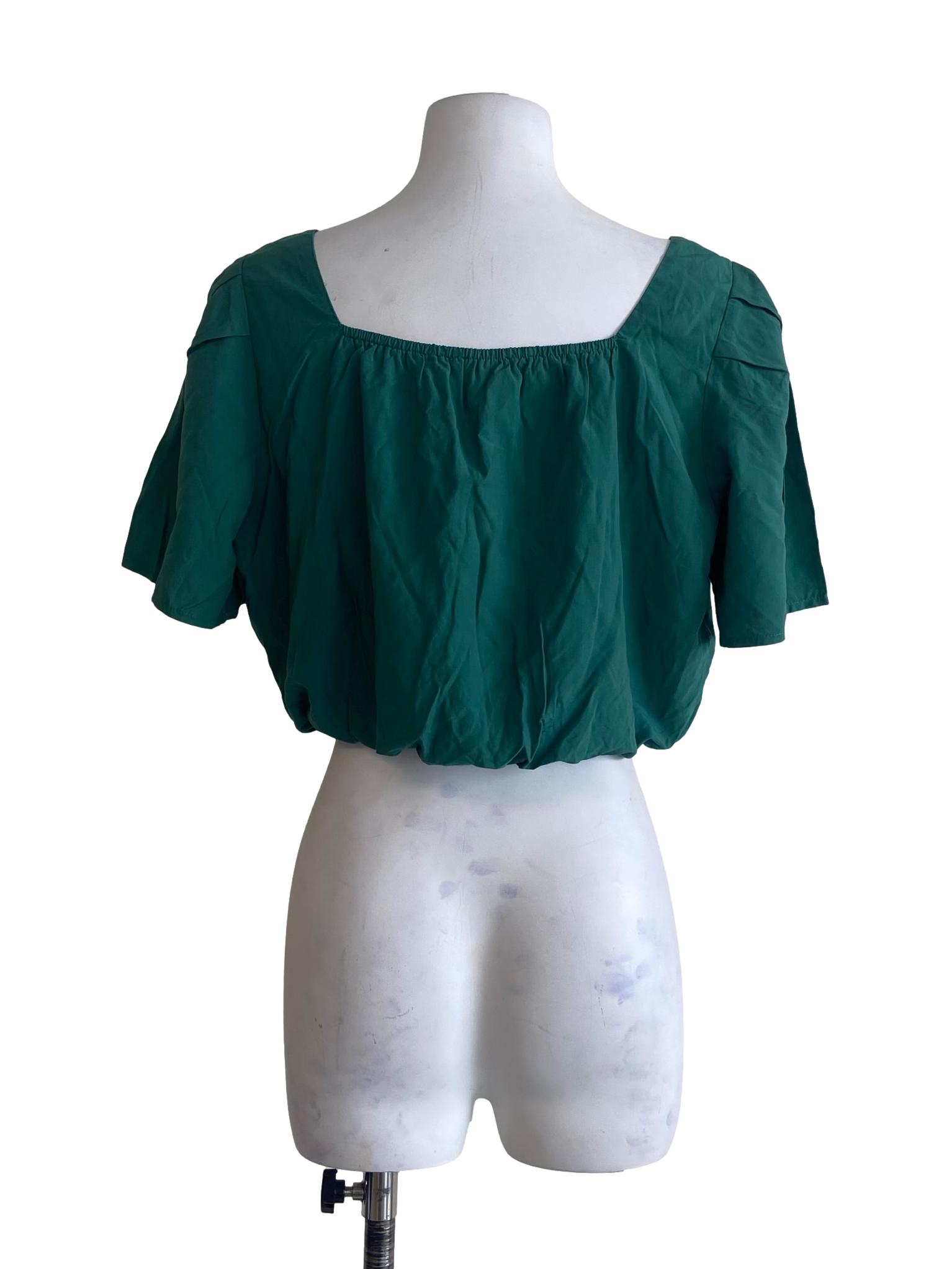 Fern Green Pegged Crop Top