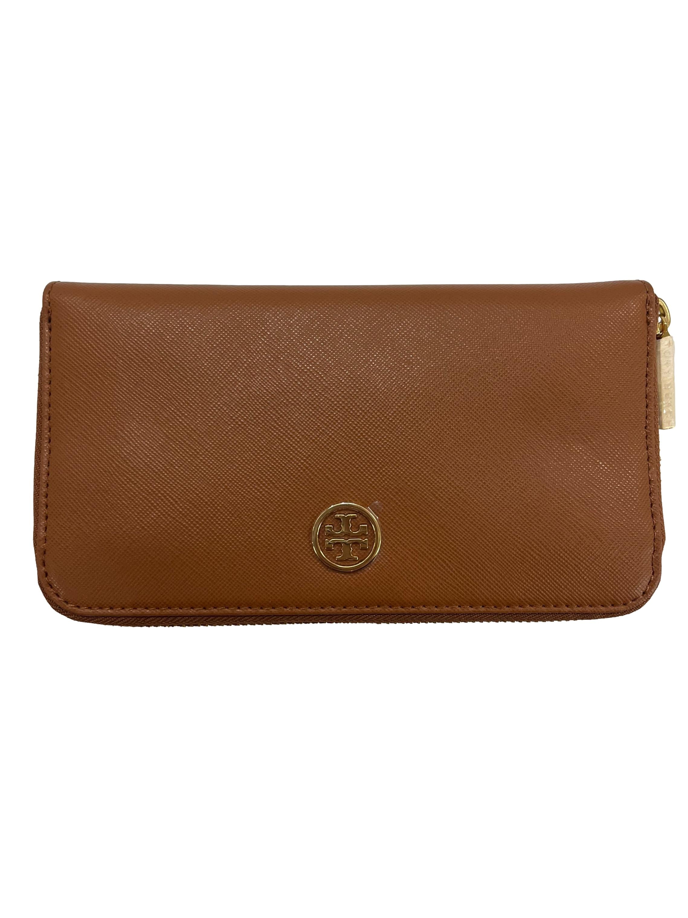 Brown Zip Around Wallet