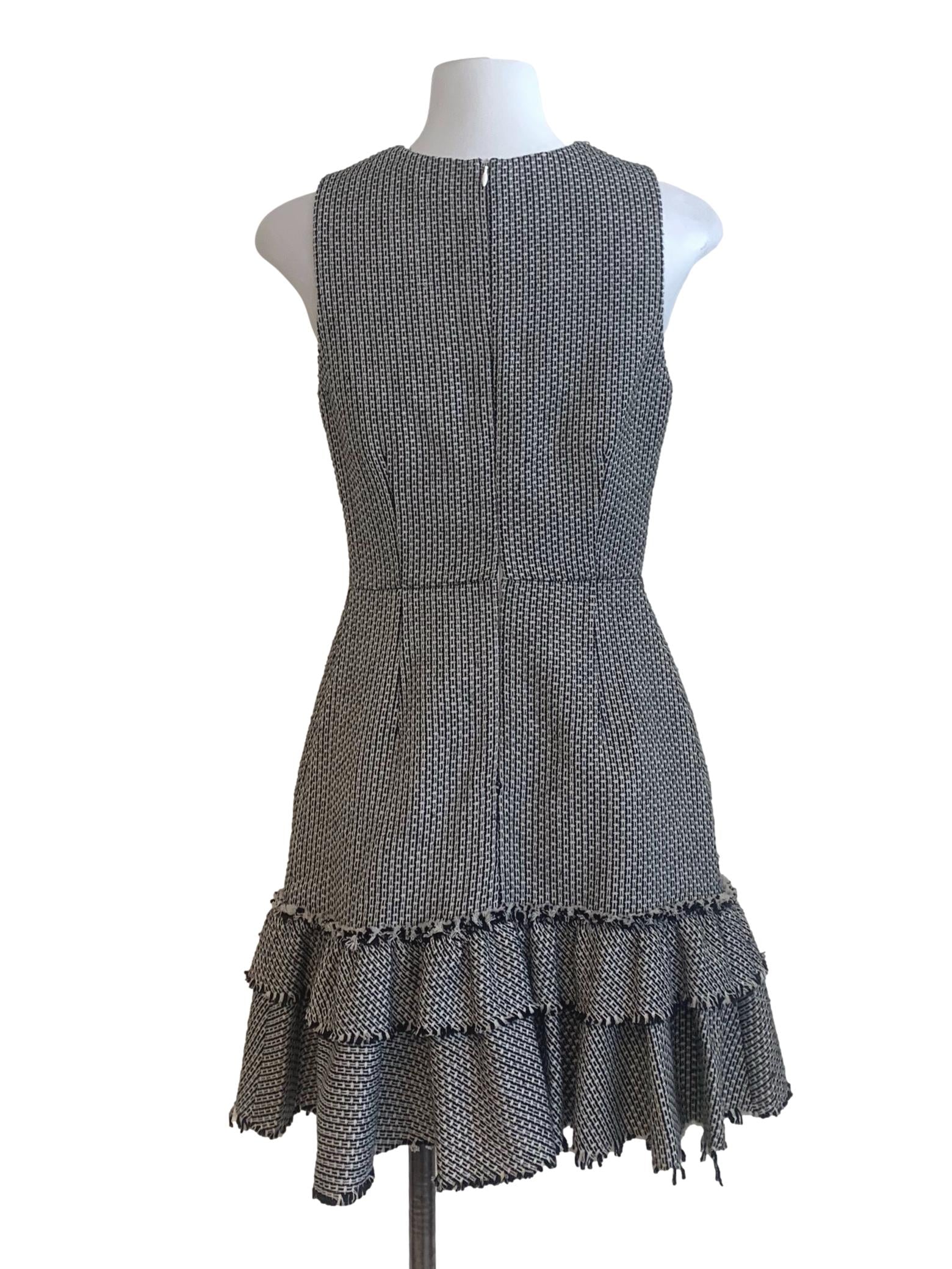 Black Pattern Tweed Dress LB