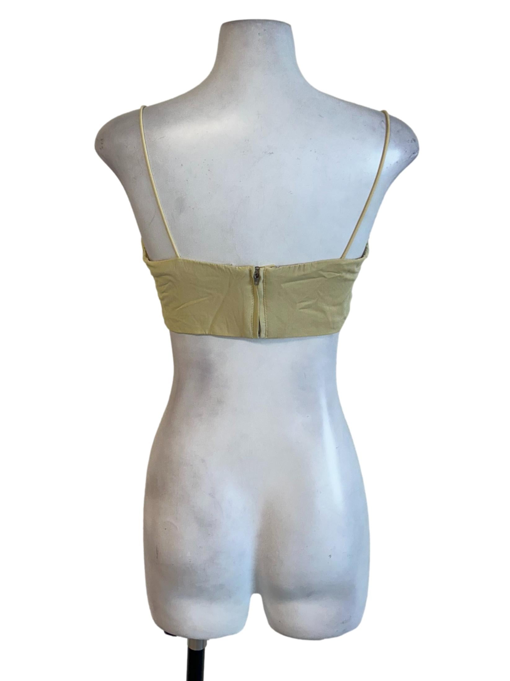 Pastel Yellow Cami Pleated Top