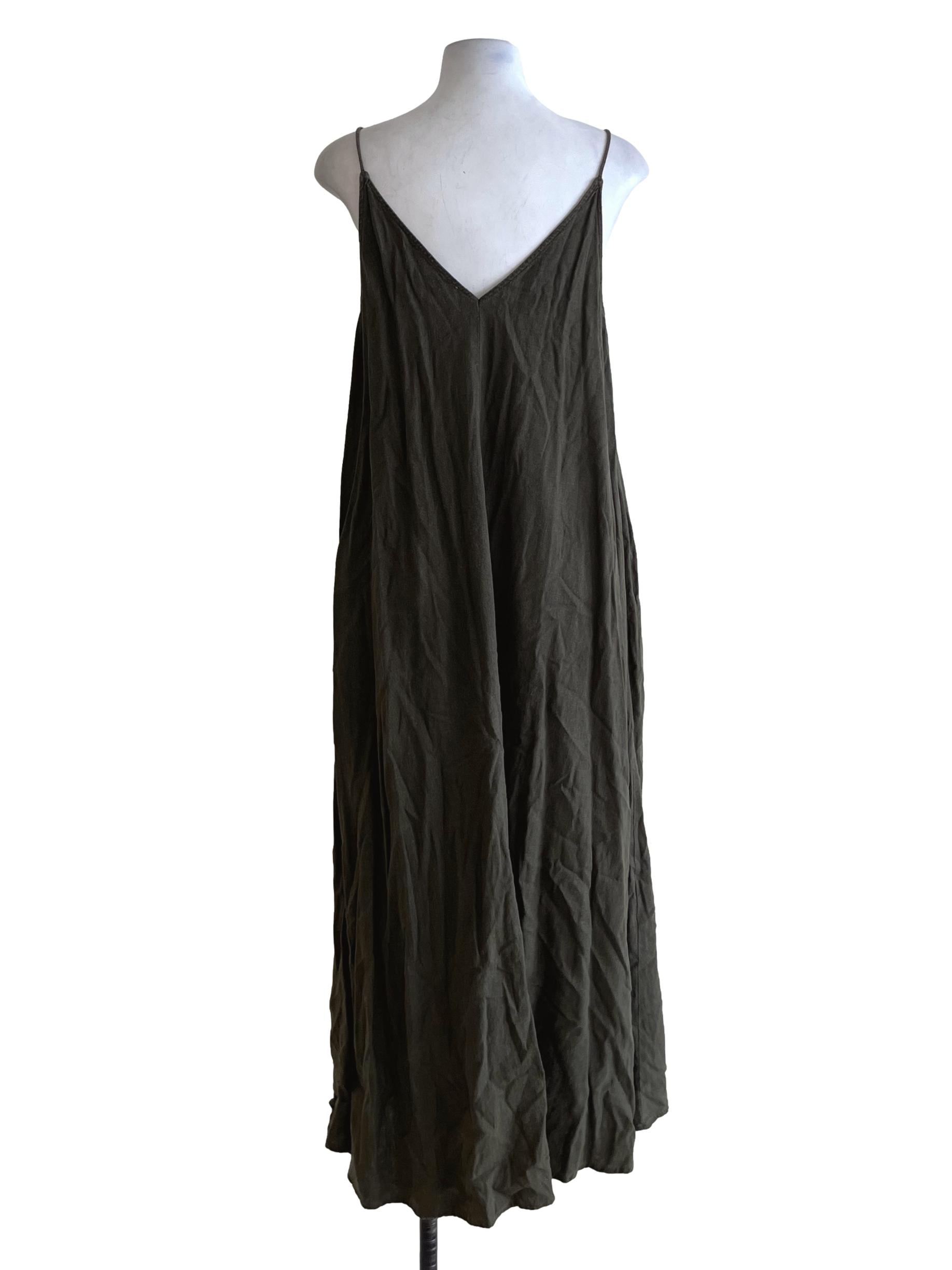 Juniper Green V-Neckline Shift Dress LB