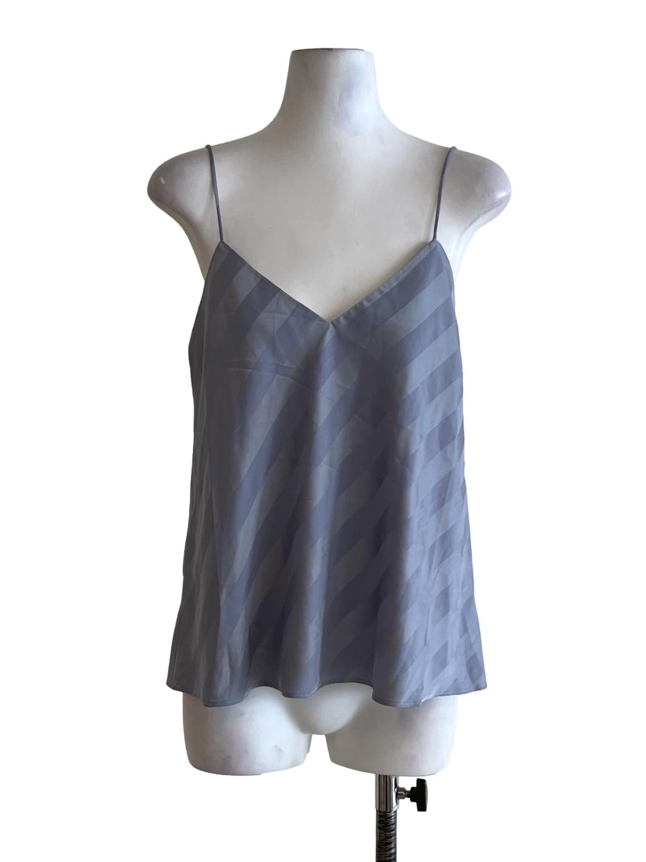 Stone Blue V-Neckline Sleeveless Top LB