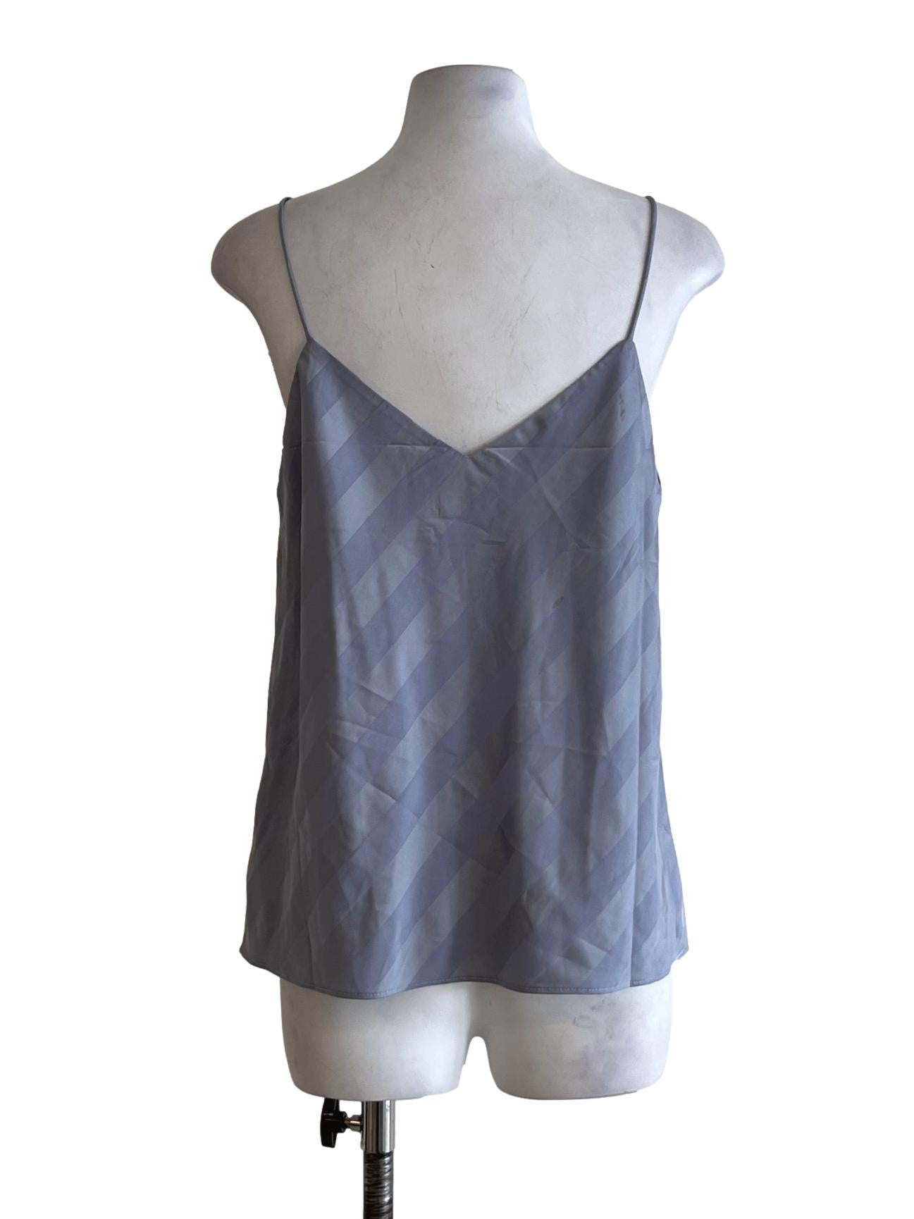 Stone Blue V-Neckline Sleeveless Top LB