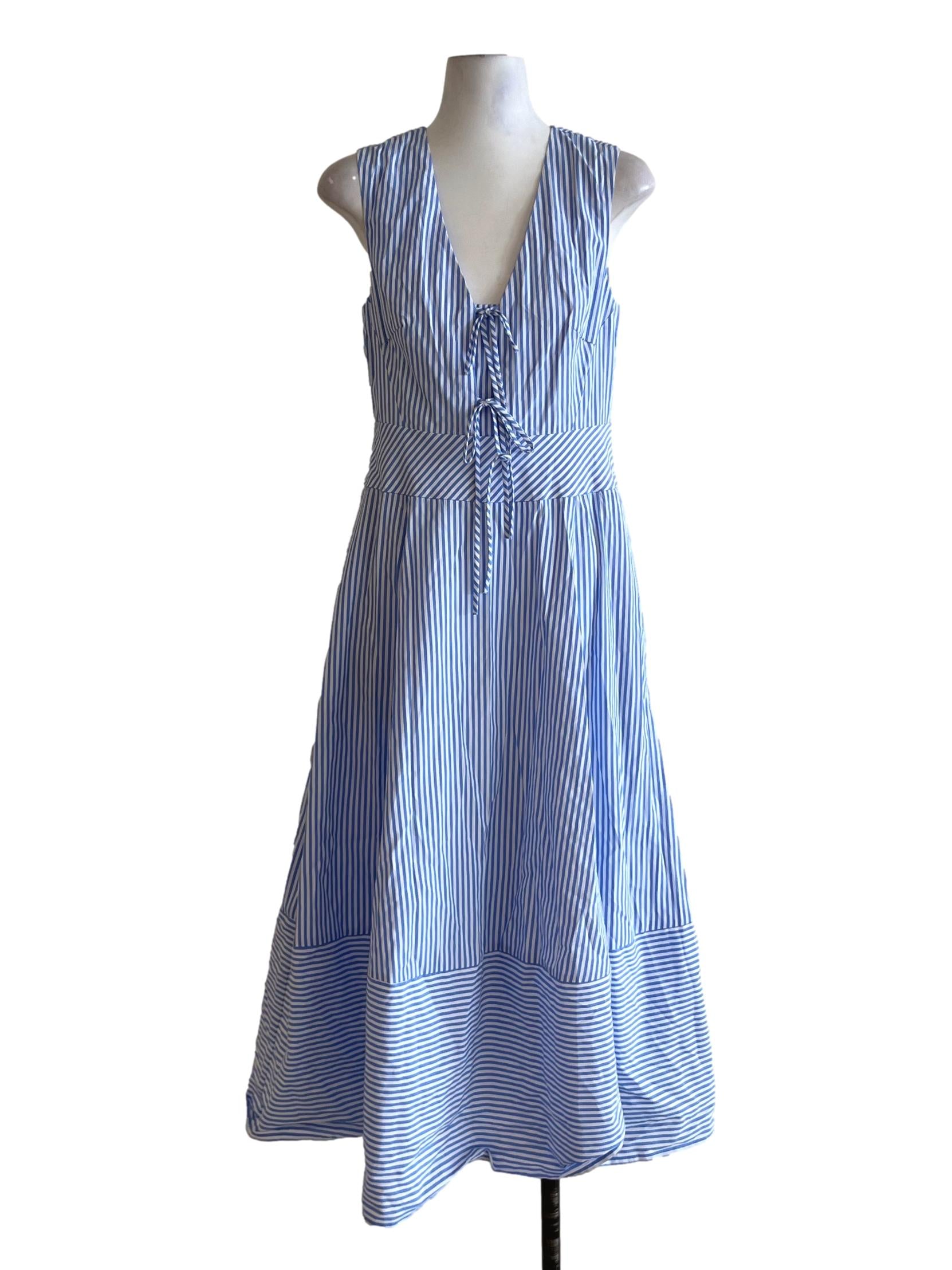 Blue Bengal Stripe A-Line Dress LB
