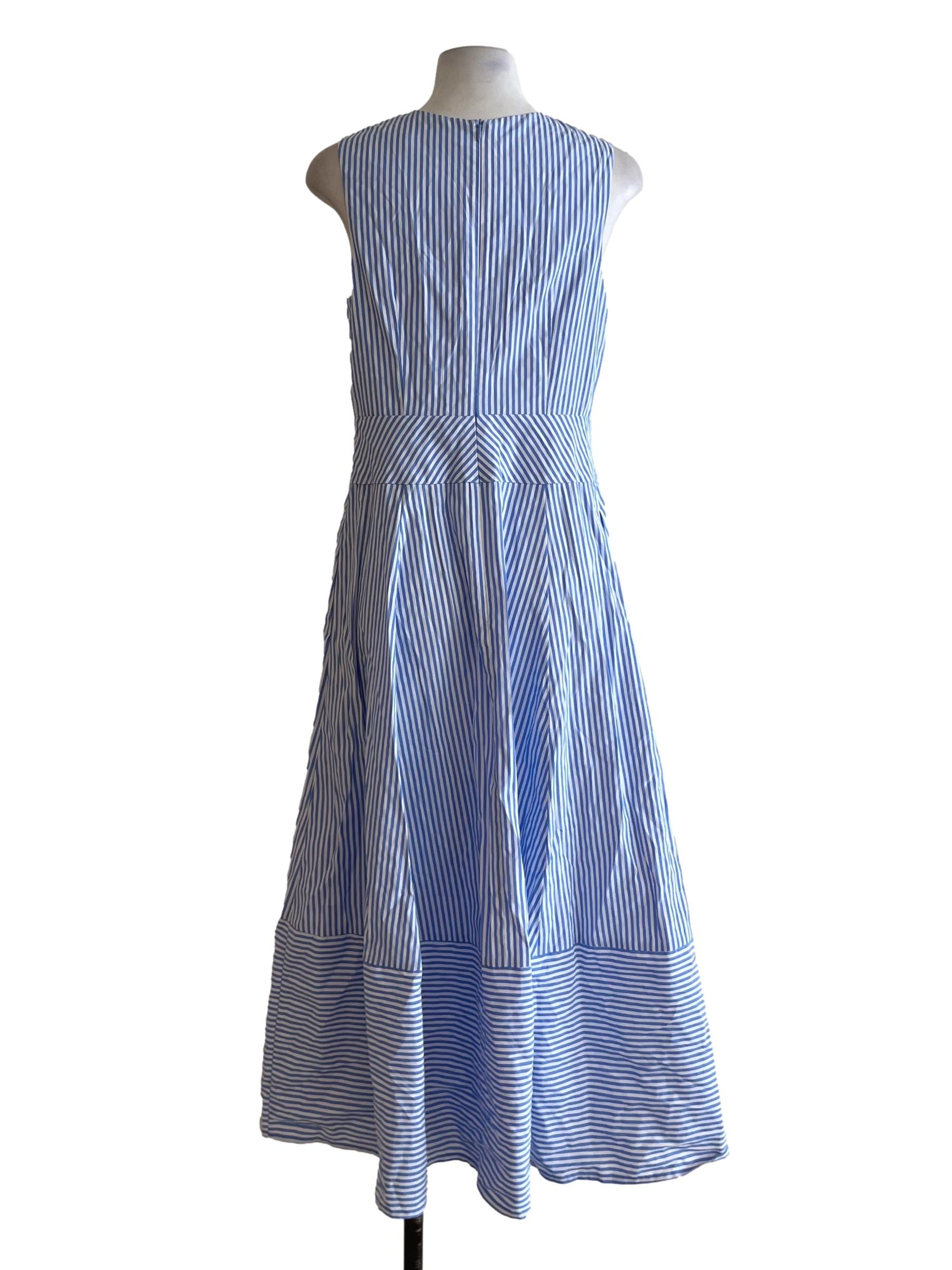 Blue Bengal Stripe A-Line Dress LB