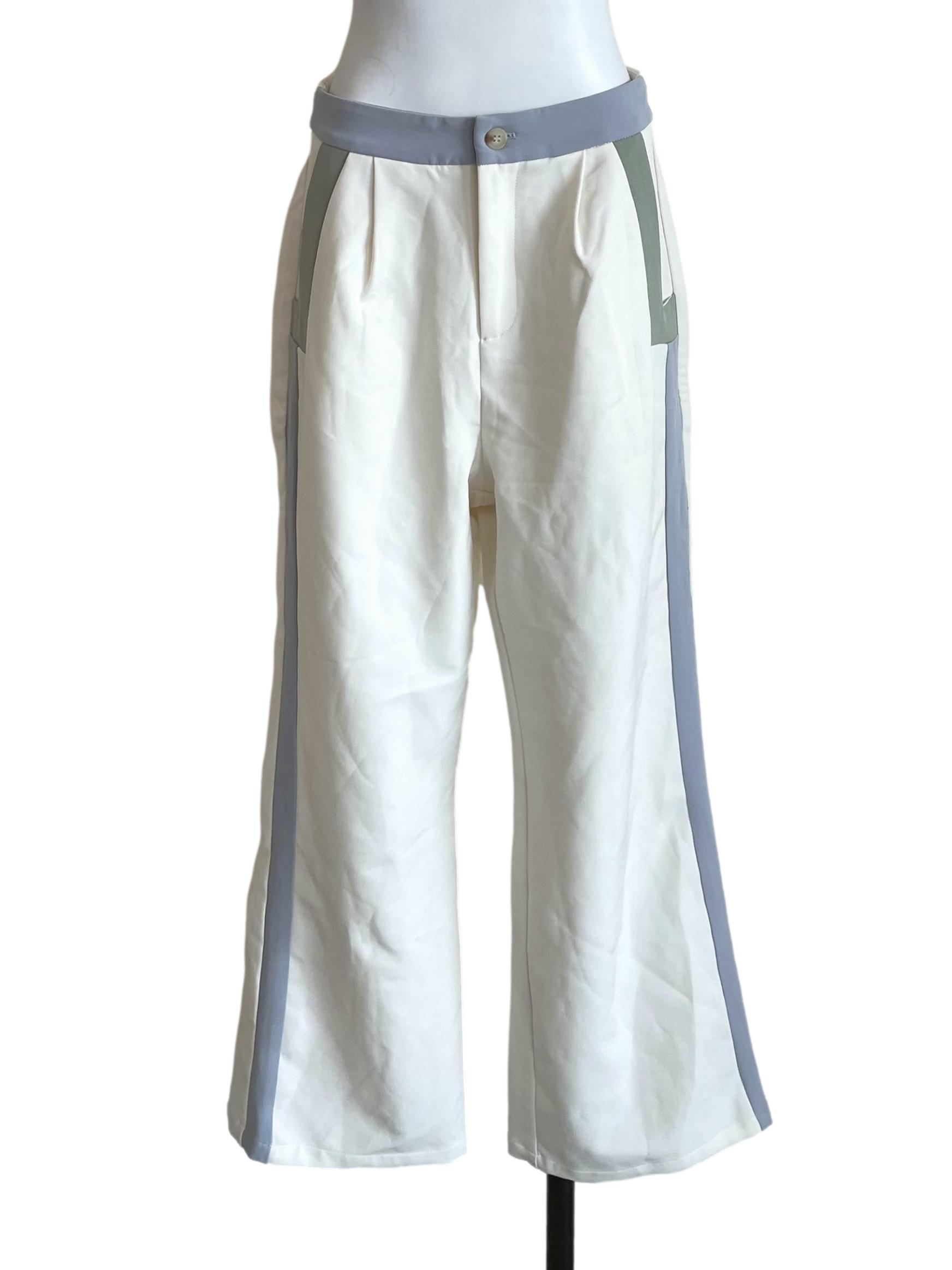 White & Stone Trace Formal Pants