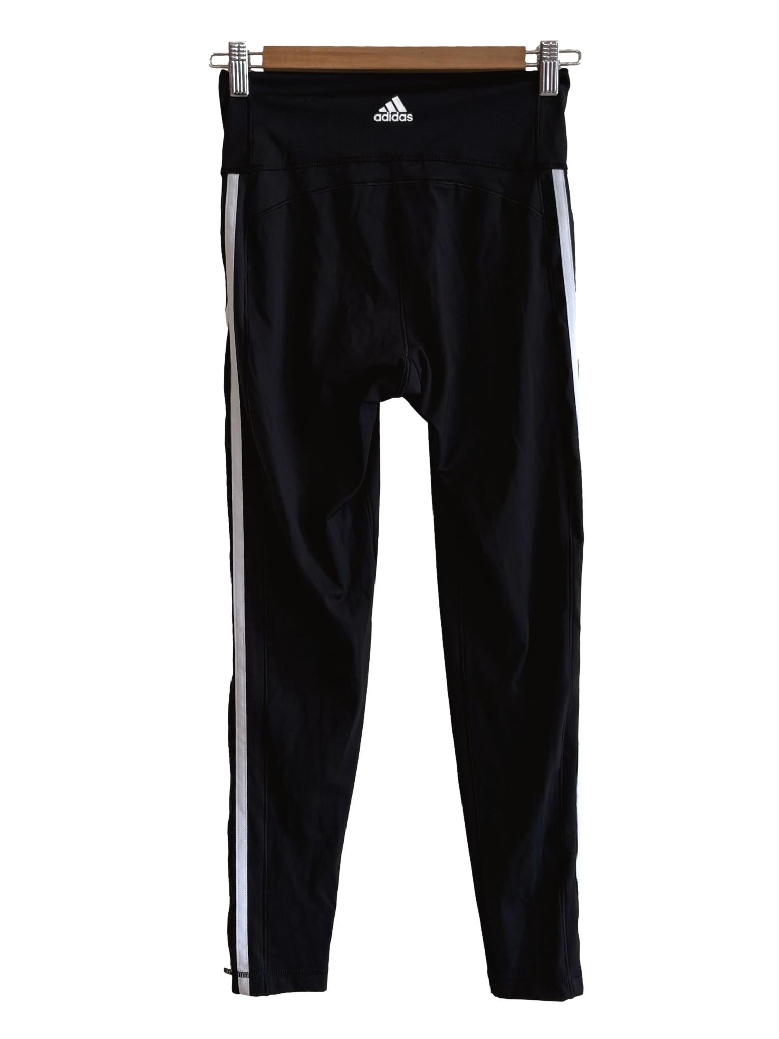 Black Three Stripes Tights