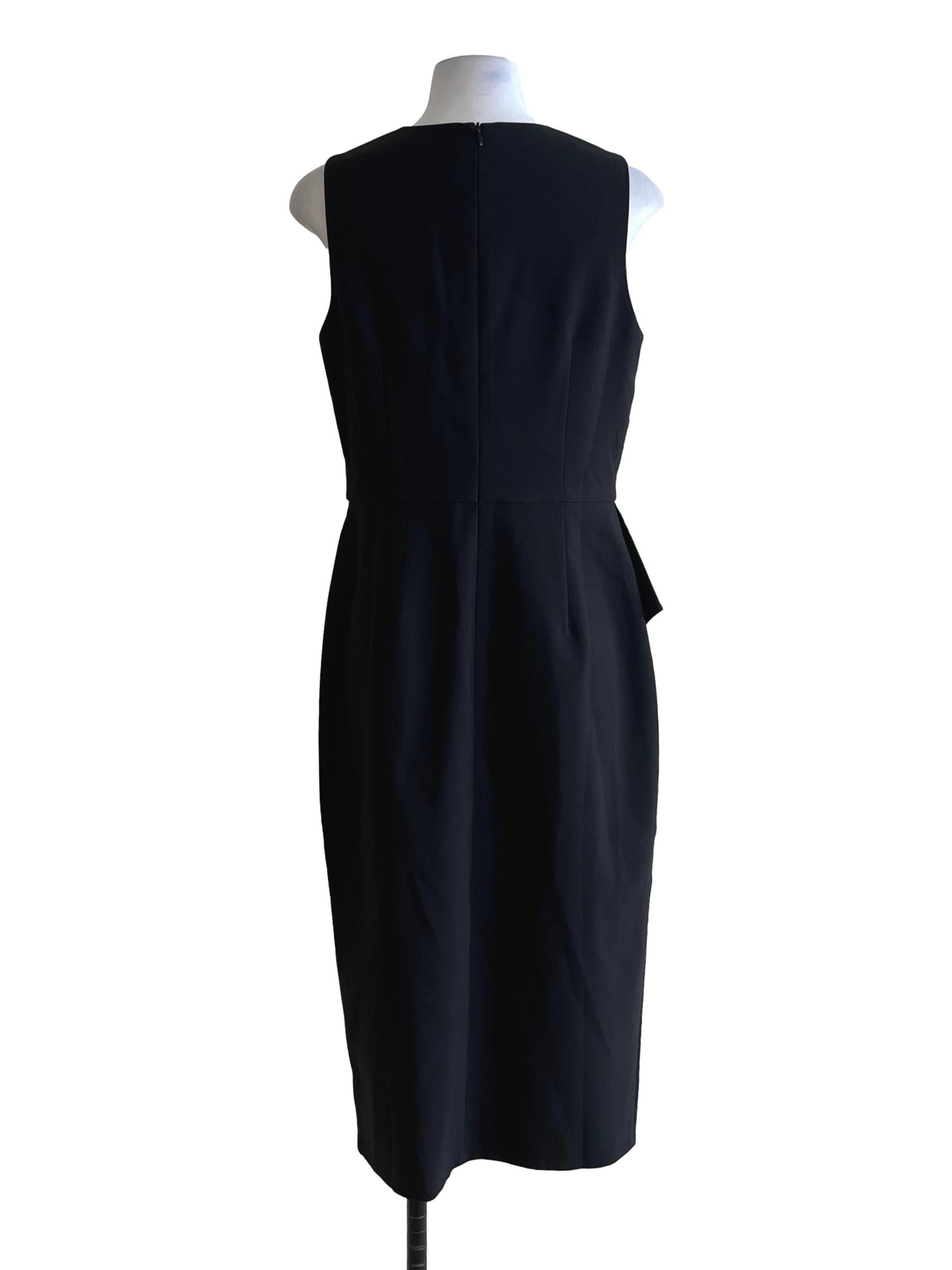 Black Jewel Neckline A-Line Dress LB