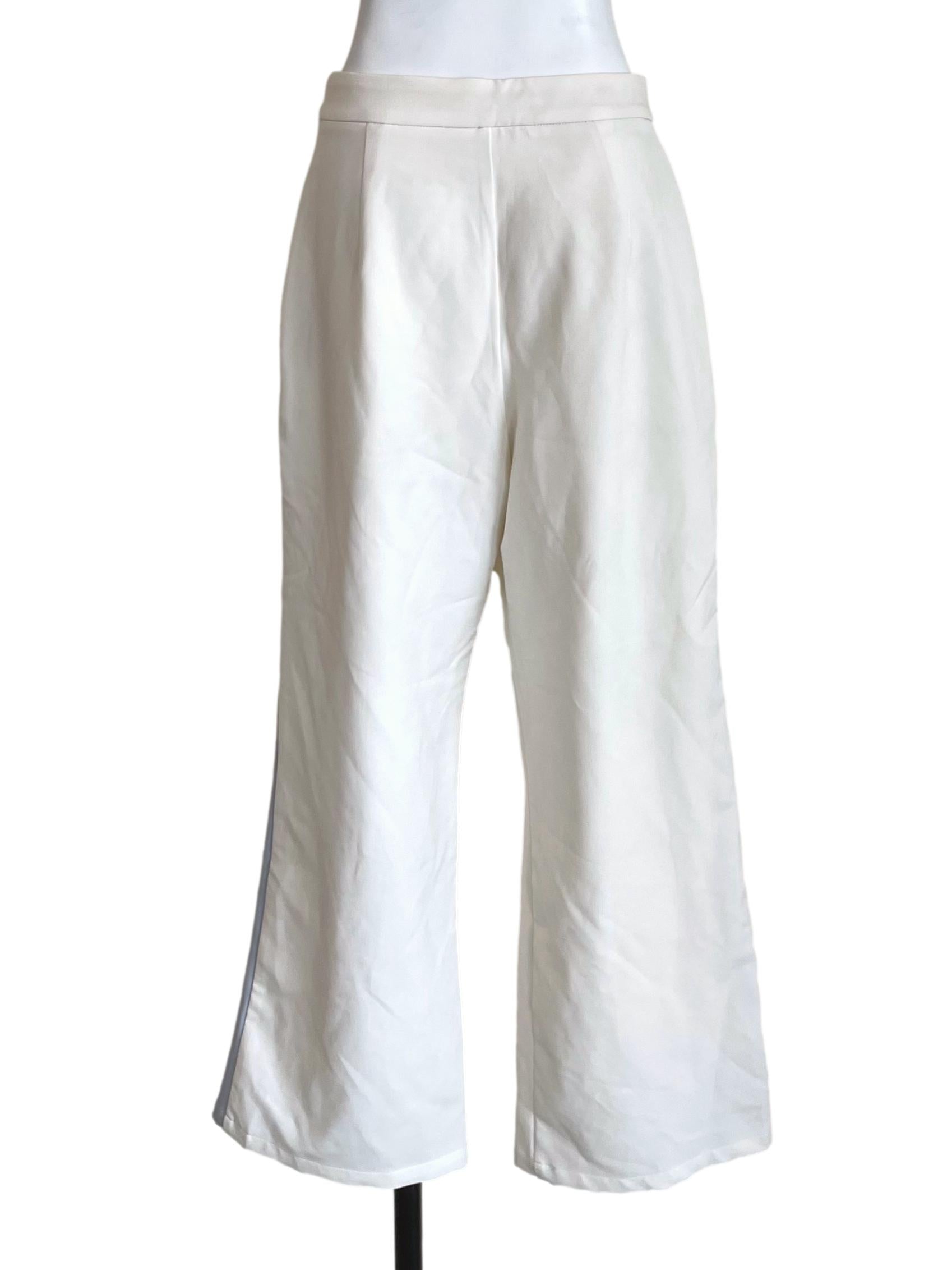 White & Stone Trace Formal Pants