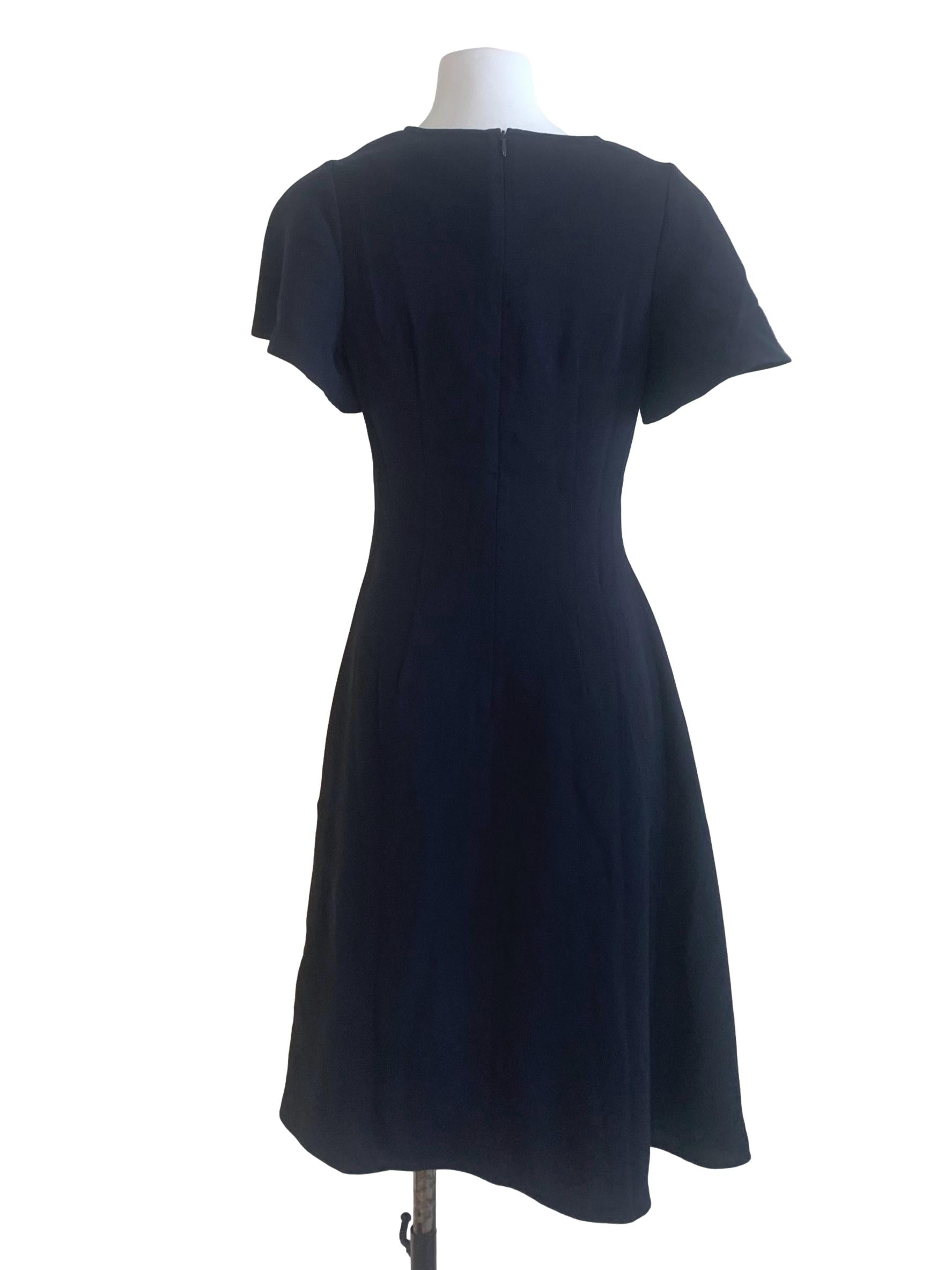 Navy Blue V Neck Dress LB