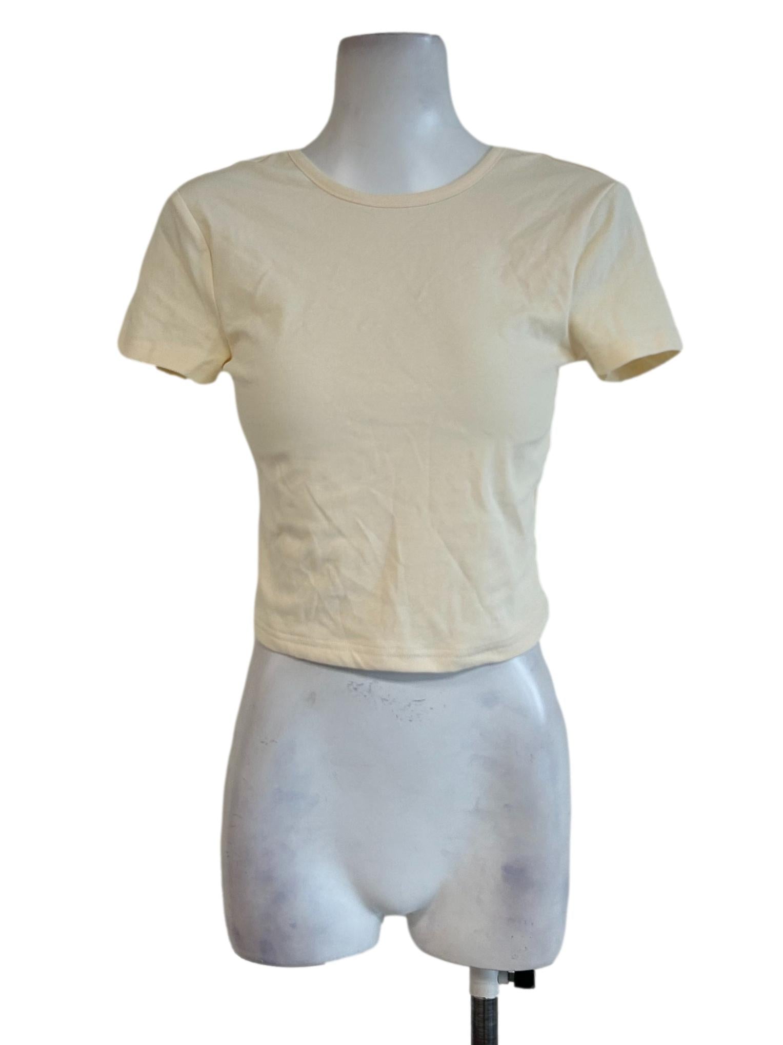 Cream Padded Scoop Back Top