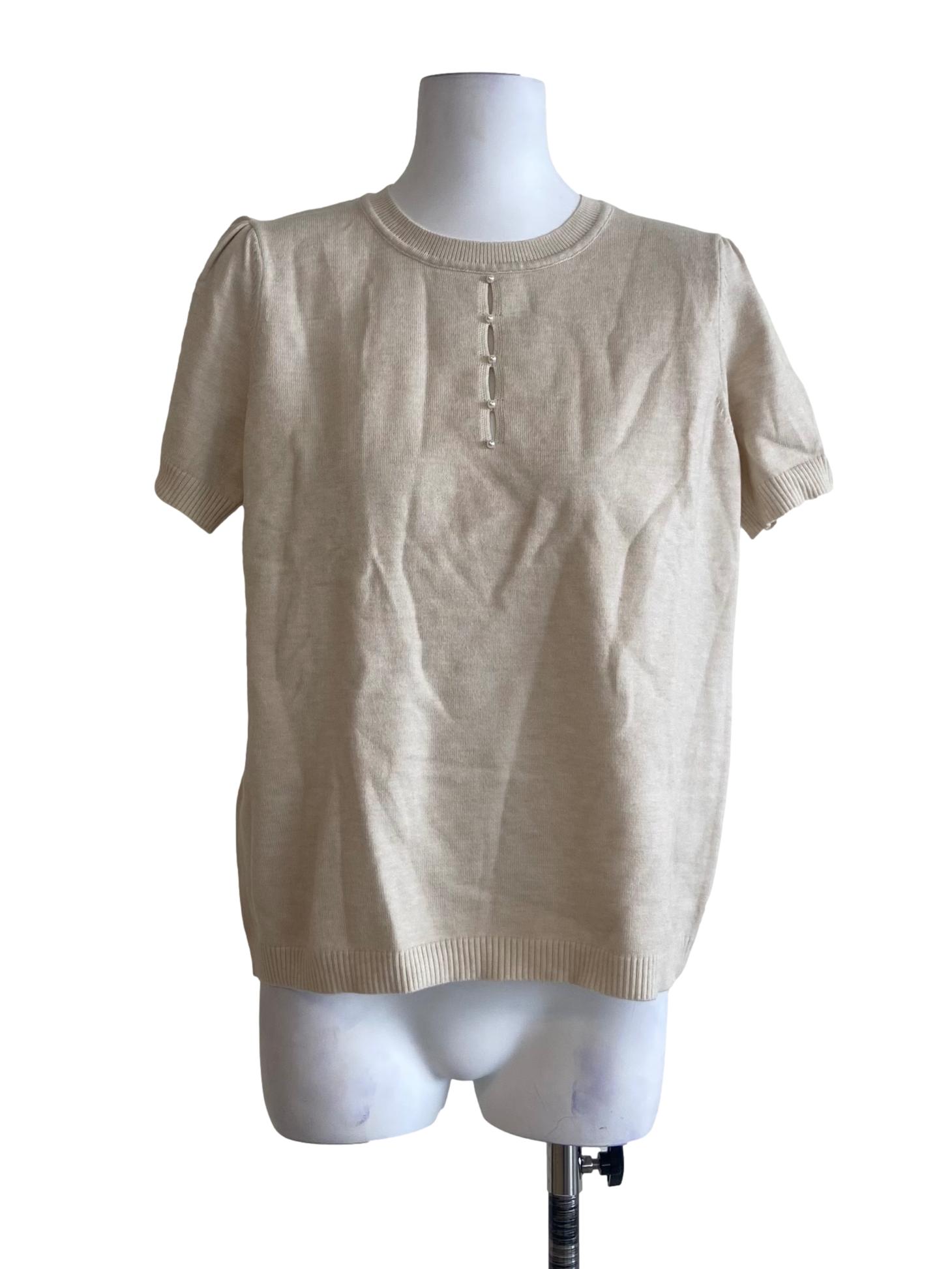 Egg Shell Knitted Blouse