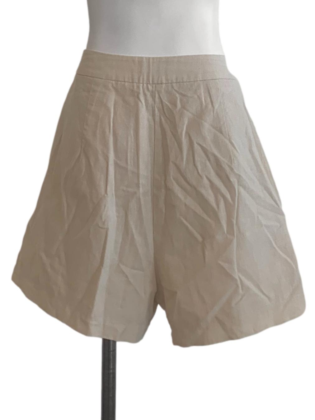 Nude Cotton Twill High-Waisted Shorts Shorts OSN