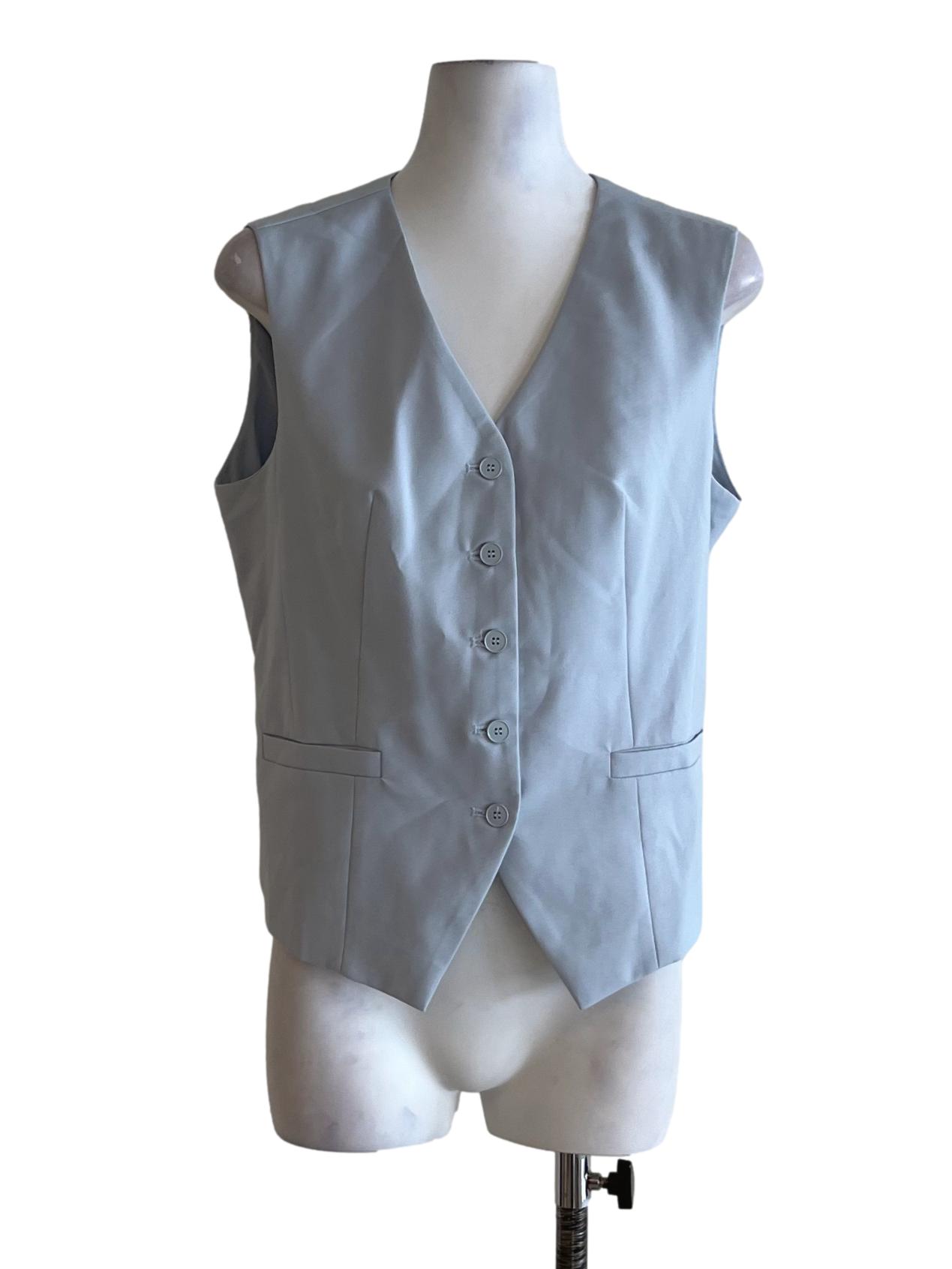 Sky Blue V-Neckline Vest