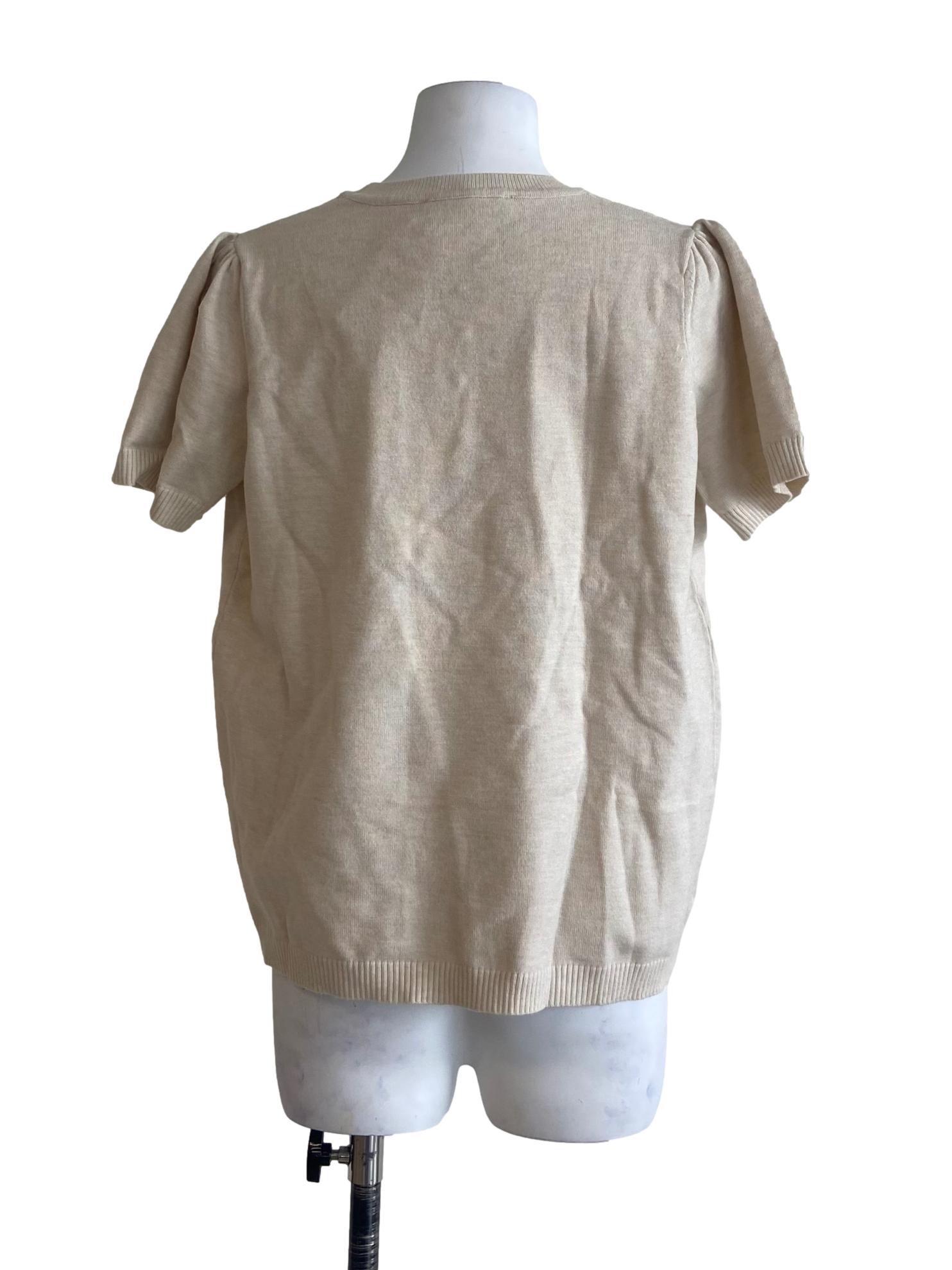 Egg Shell Knitted Blouse
