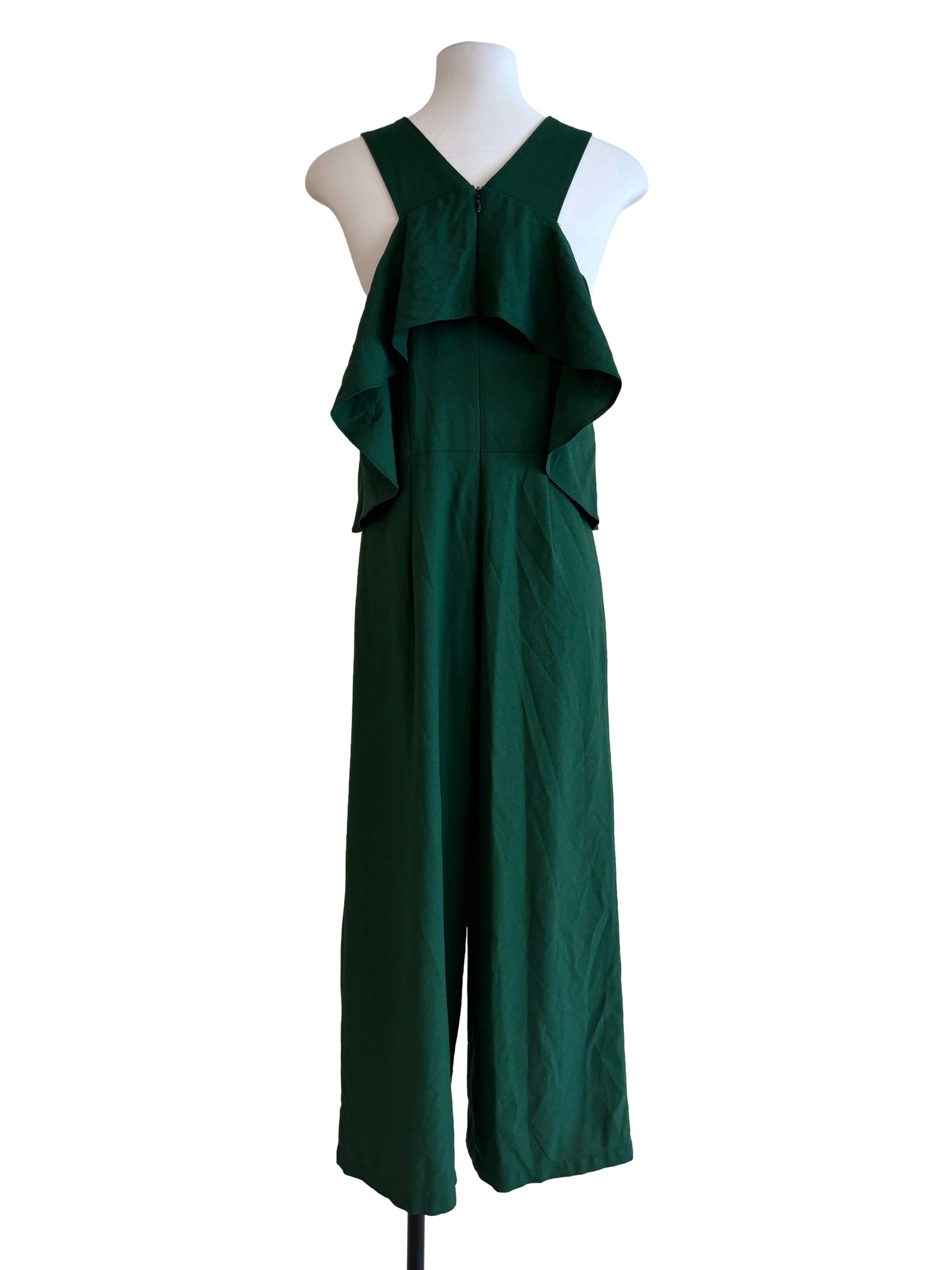 Forest Green Ruffle Jumpsuit