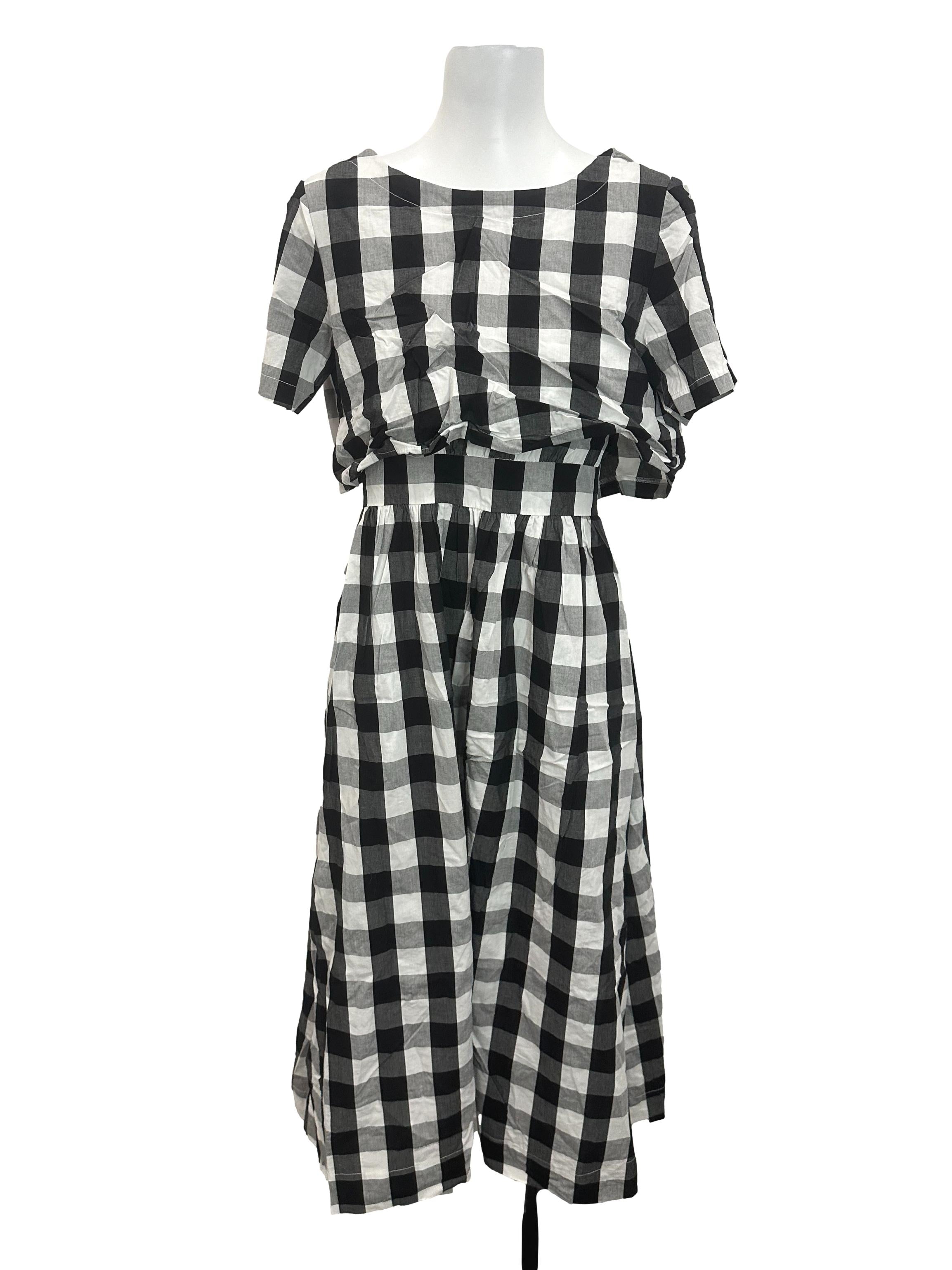 Black White Checkered Dress
